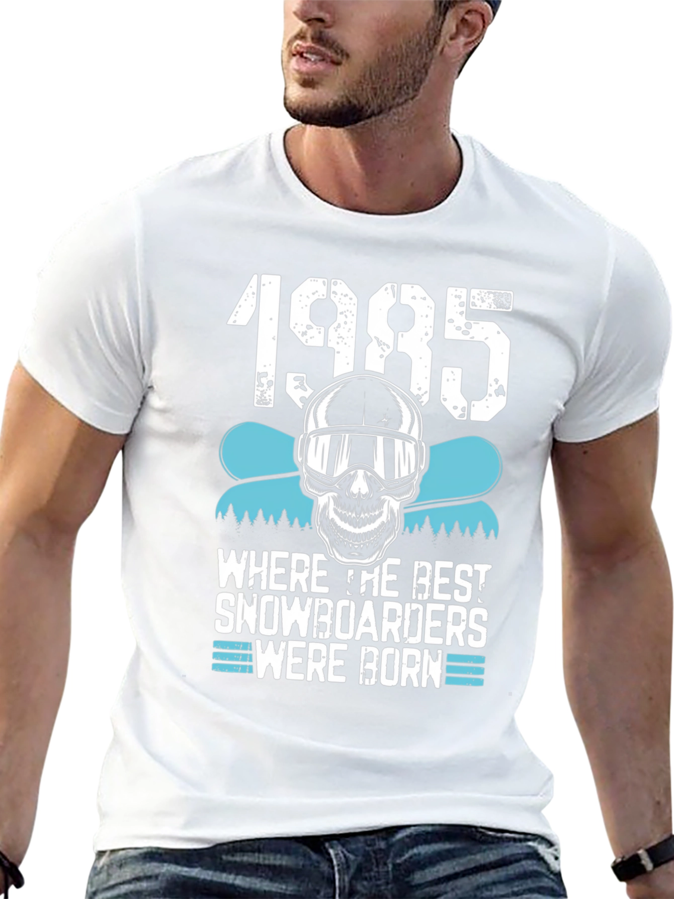 1985 Snowboarder T-Shirt - Skull & Goggles