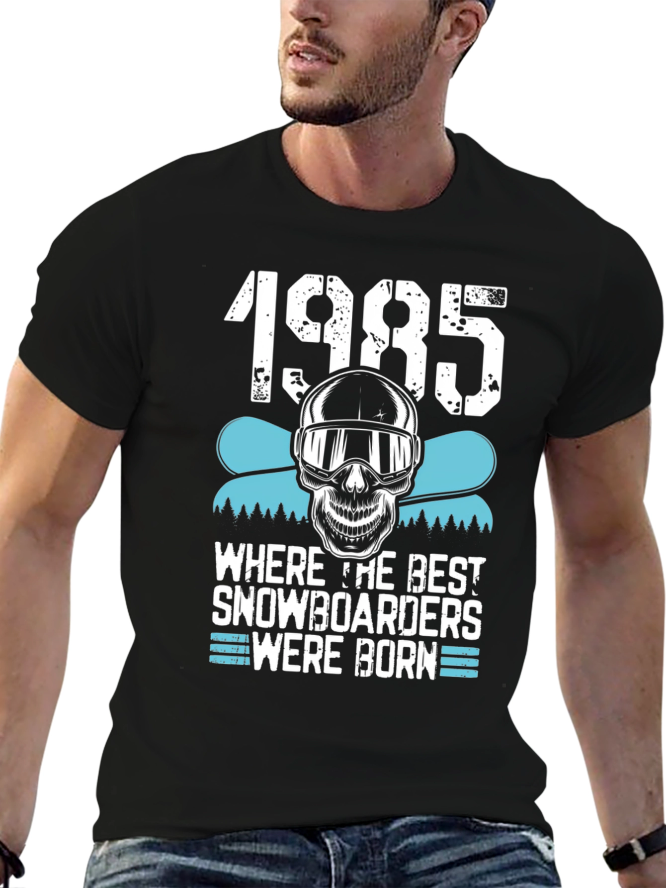 1985 Snowboarder T-Shirt - Skull & Goggles