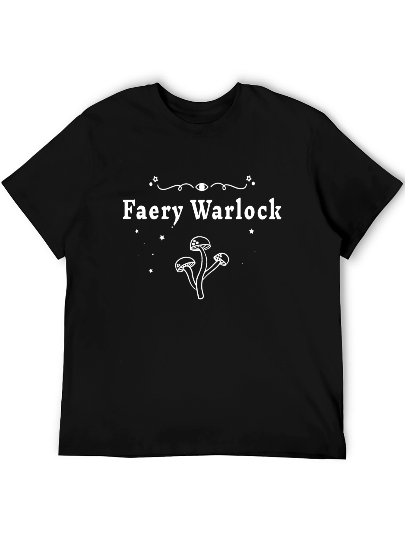 Faery Warlock Graphic Tee - Black Cotton Shirt