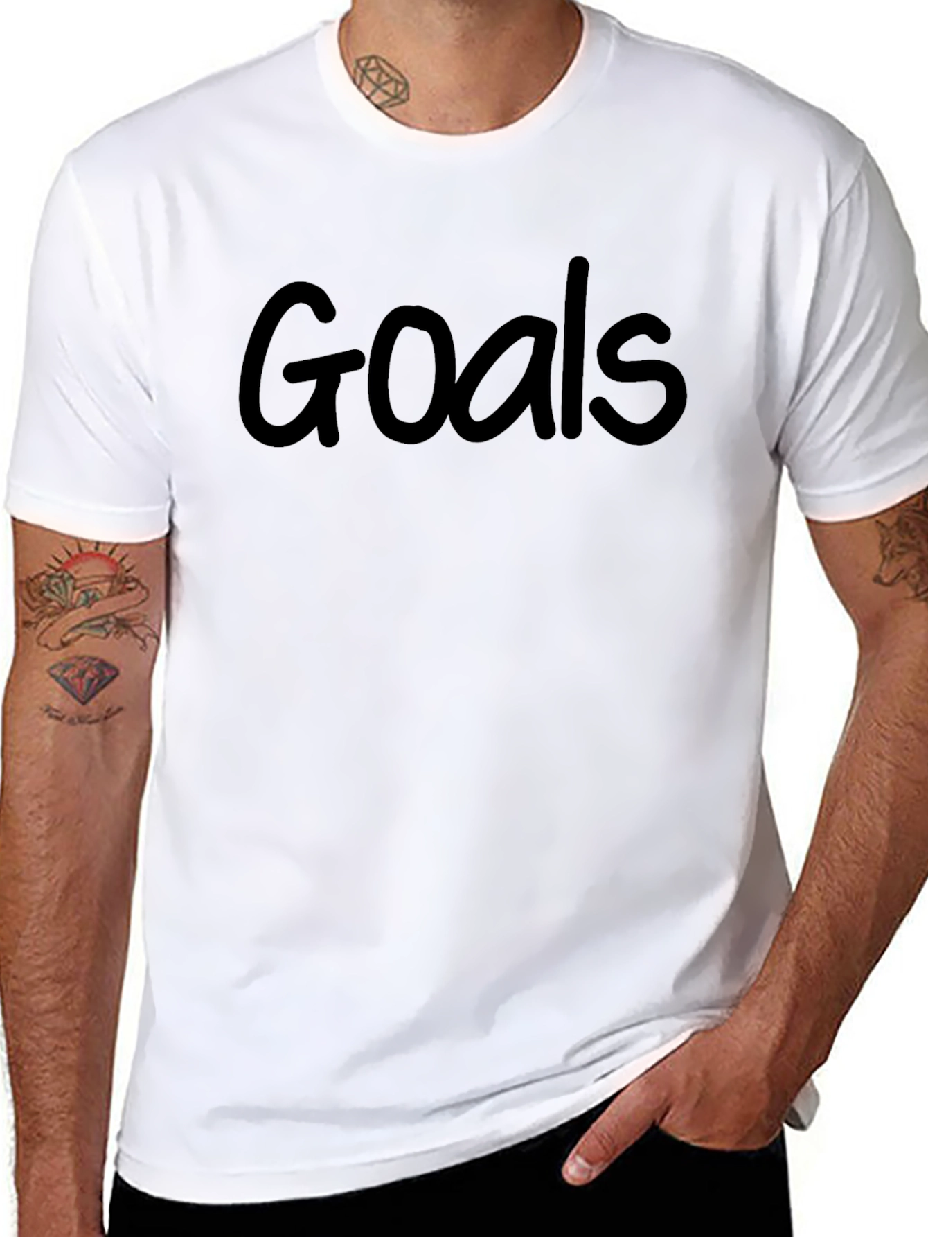 Goals Black Graphic T-Shirt