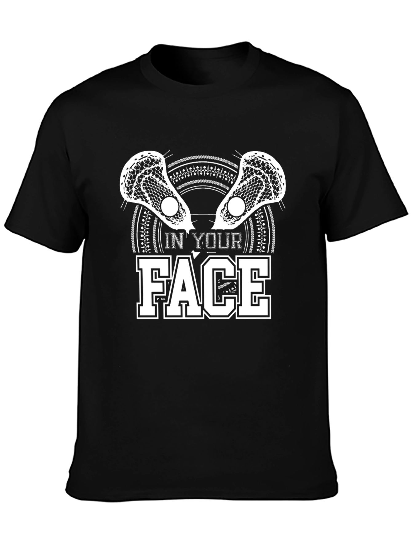In Your Face Lacrosse Graphic T-Shirt