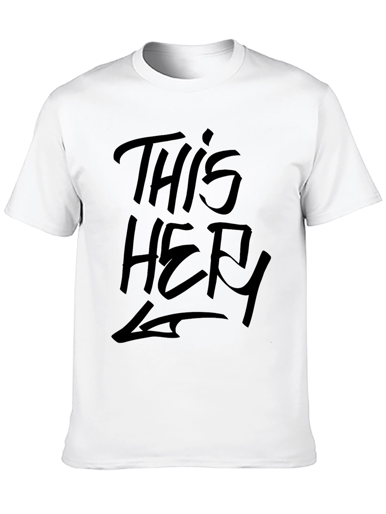 Mens Black Graphic Tee - This Here Design