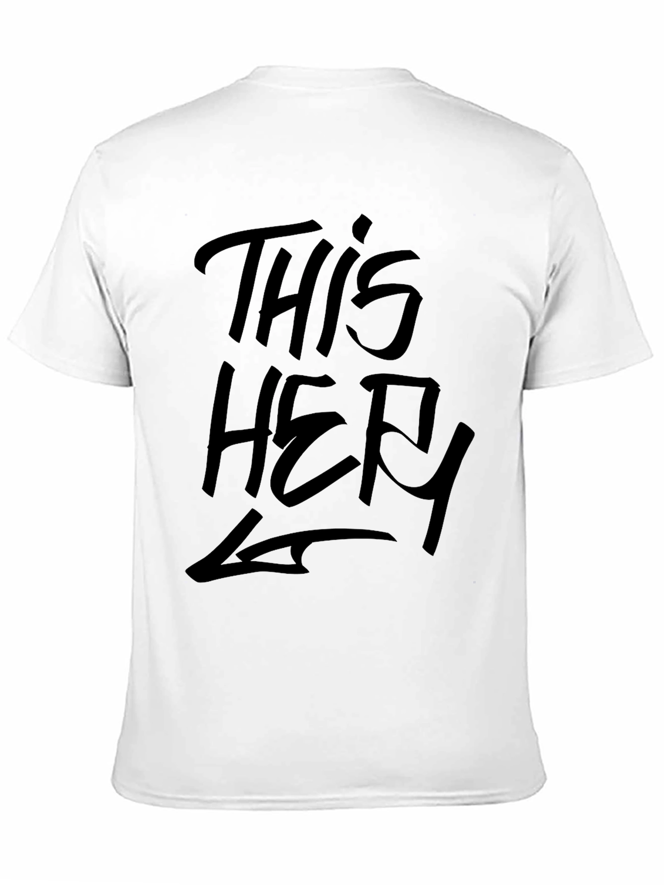 Mens Black Graphic Tee - This Here Design