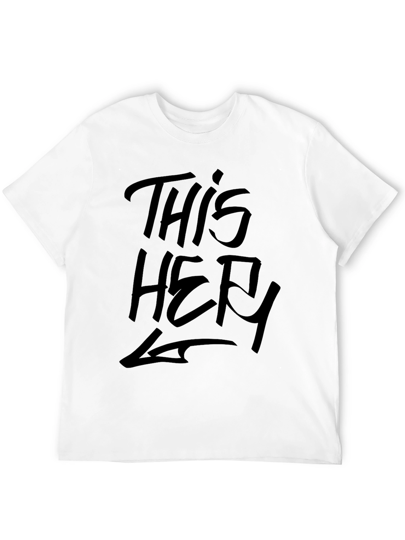 Mens Black Graphic Tee - This Here Design