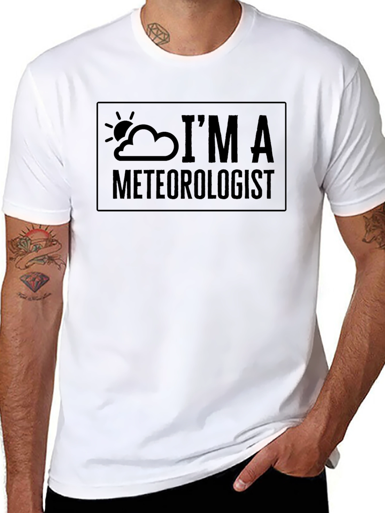 Im A Meteorologist Black T-Shirt Weather Science Tee
