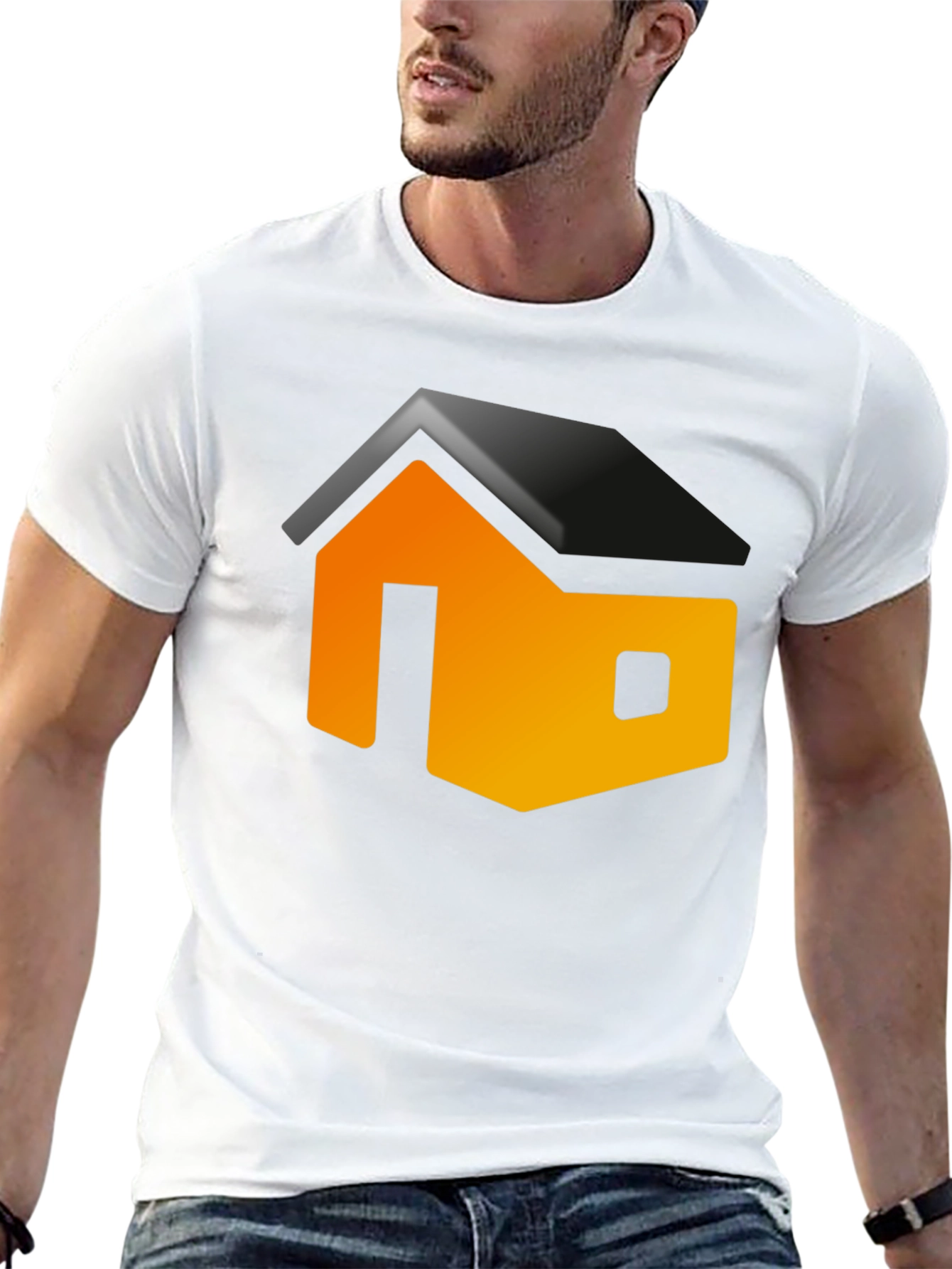 Modern House Graphic Black Tee