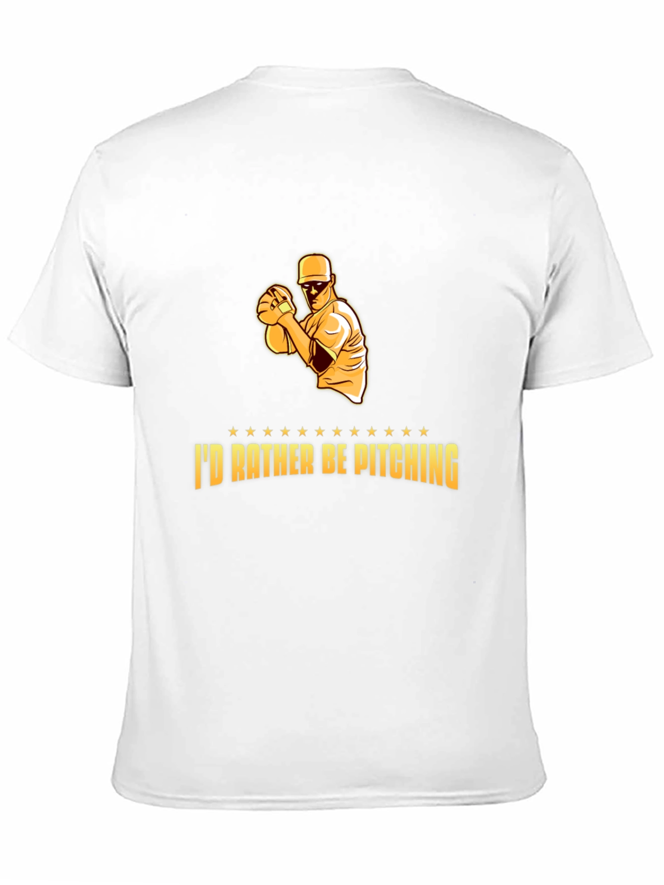 Pitching Baseball T-Shirt - Id Rather Be Pitching
