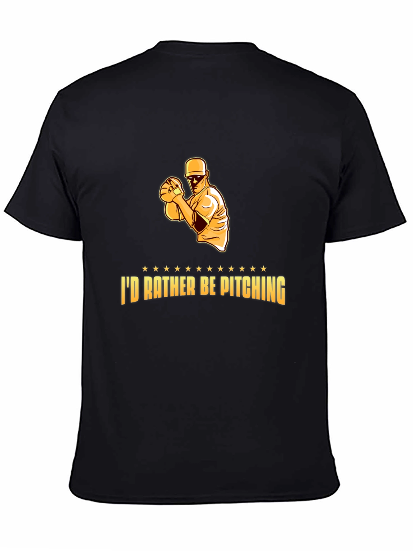 Pitching Baseball T-Shirt - Id Rather Be Pitching