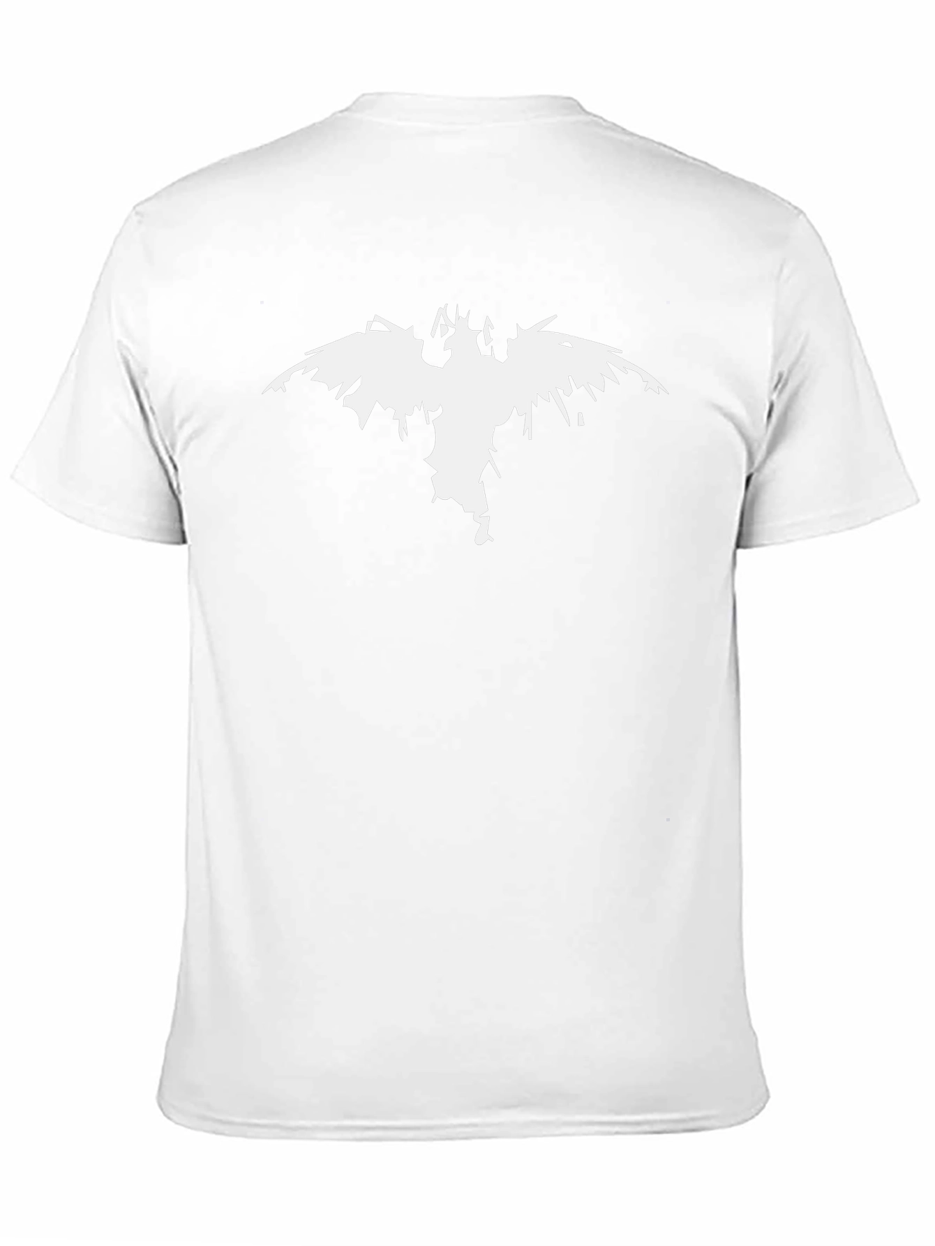 Mens Black T-shirt with White Graphic