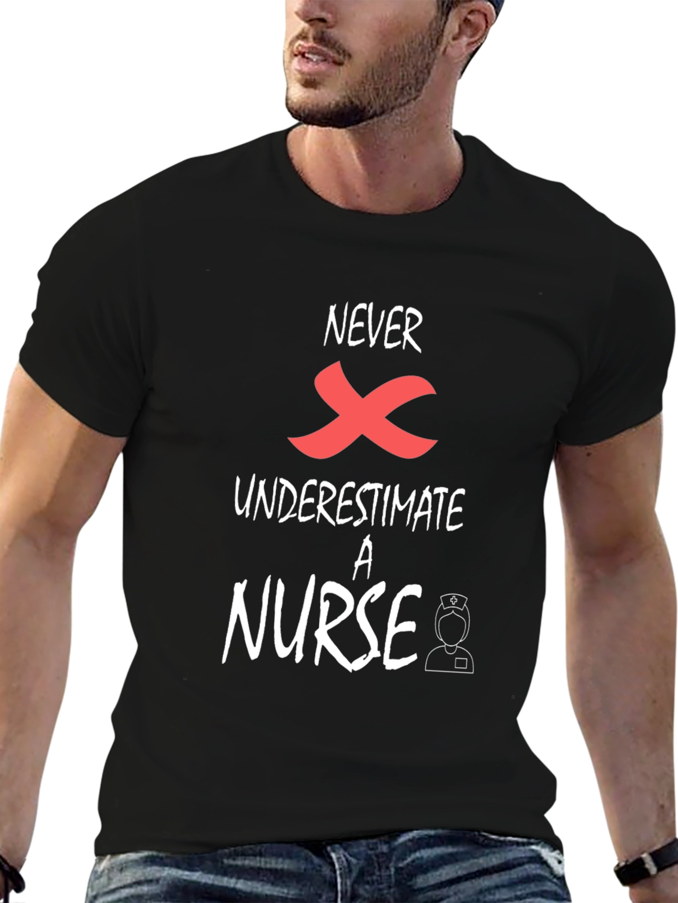 Never Underestimate A Nurse Graphic Tee