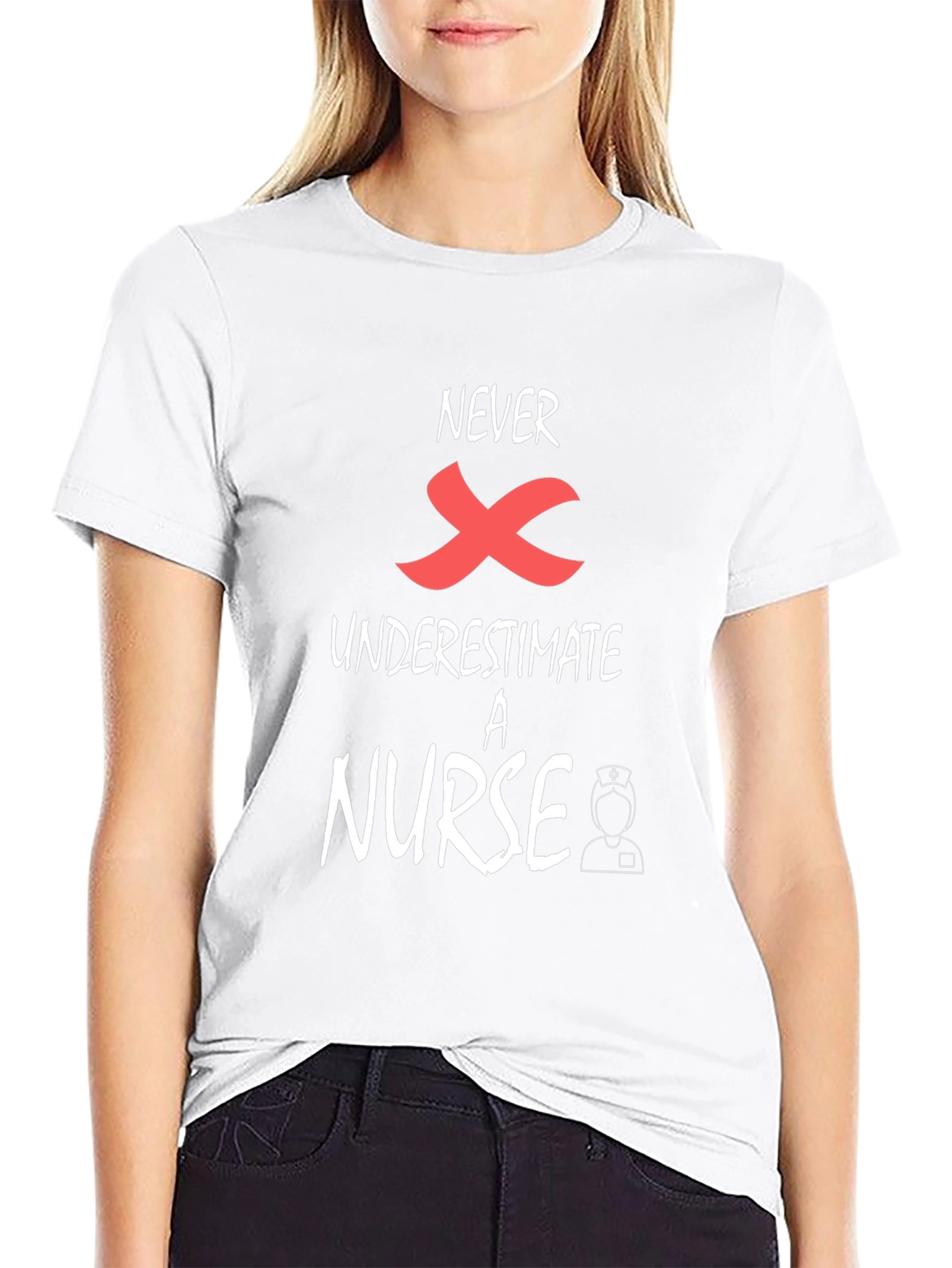 Never Underestimate A Nurse Graphic Tee