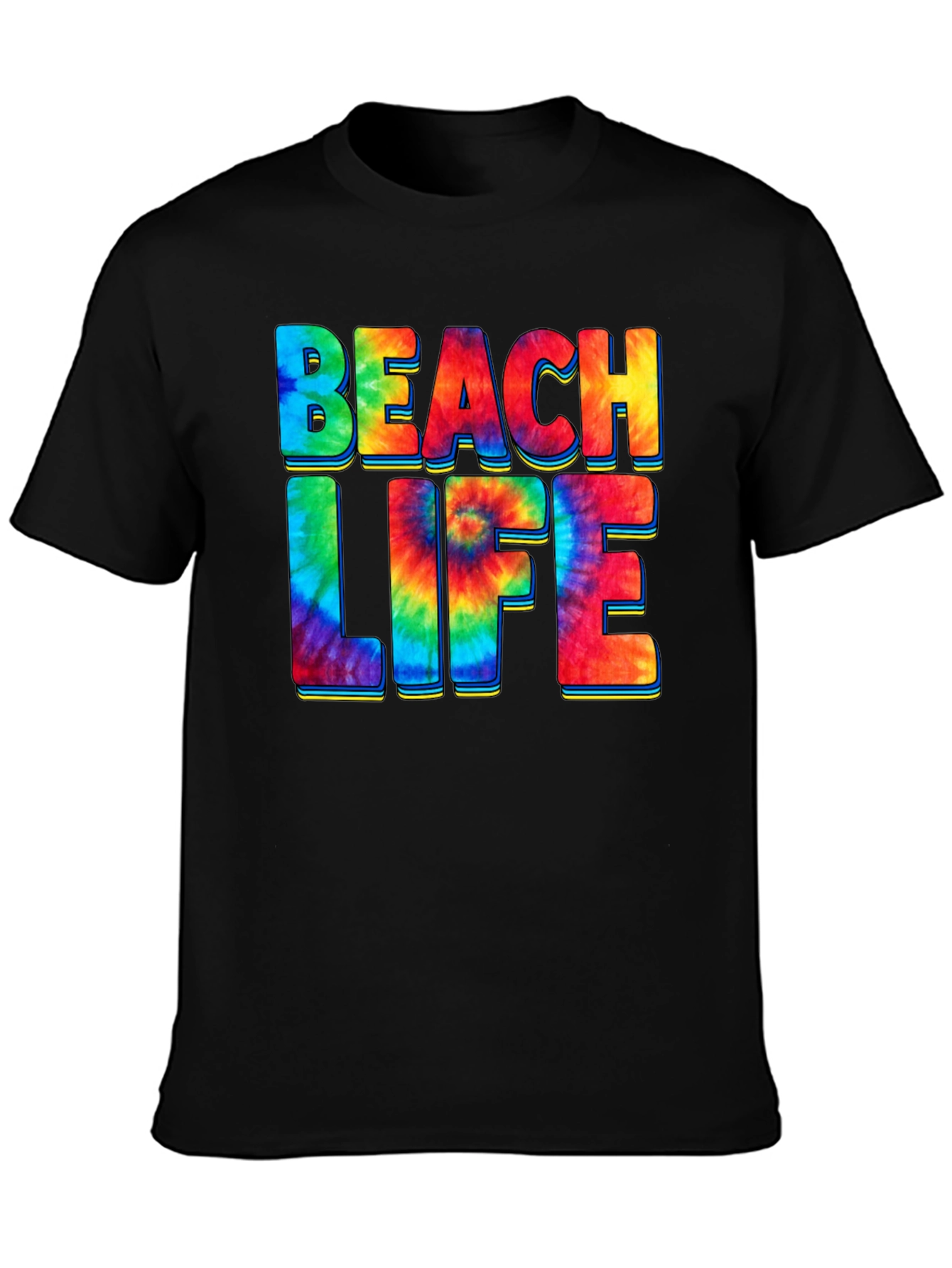 Beach Life Tie Dye Graphic T-Shirt