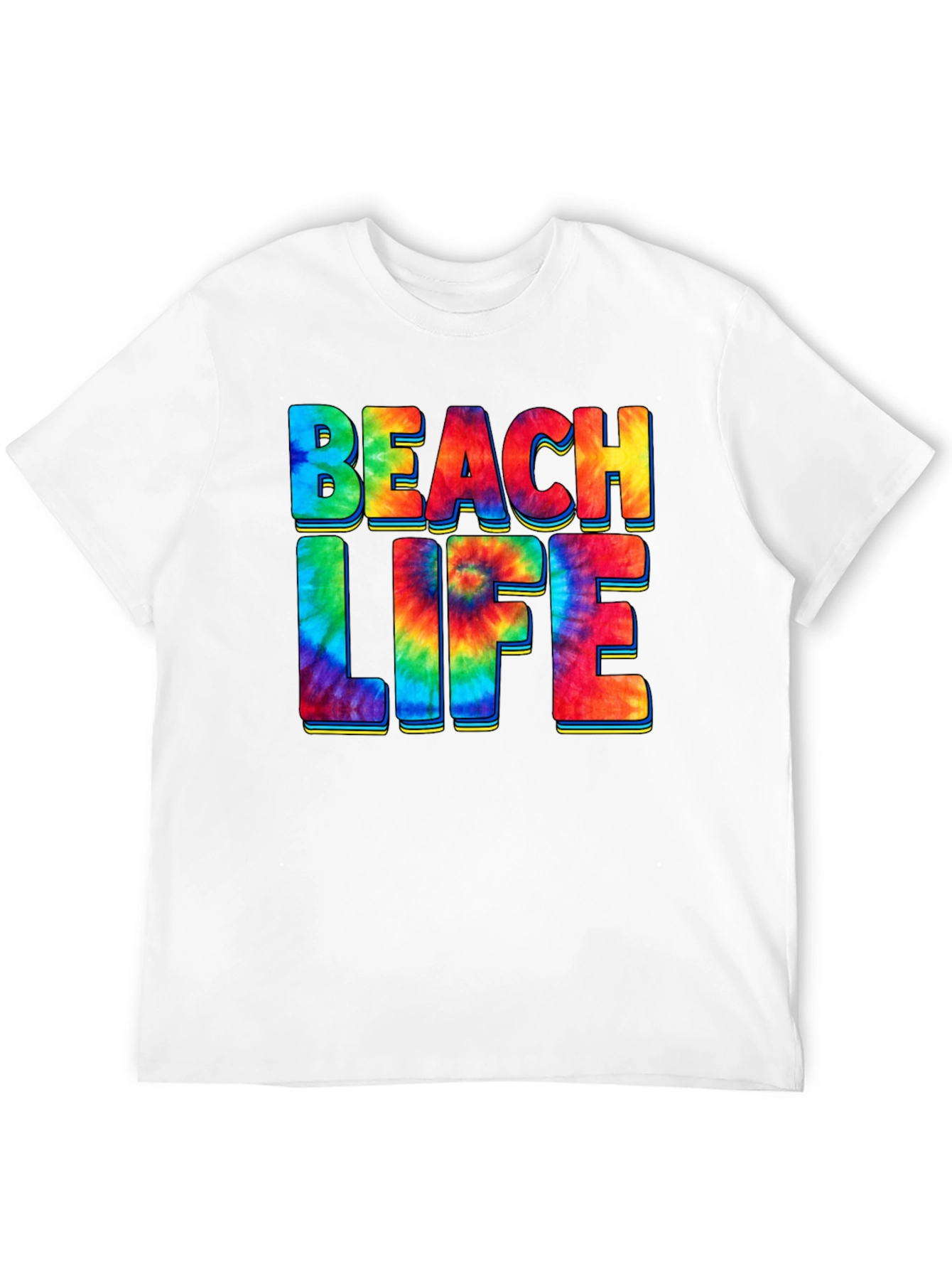 Beach Life Tie Dye Graphic T-Shirt