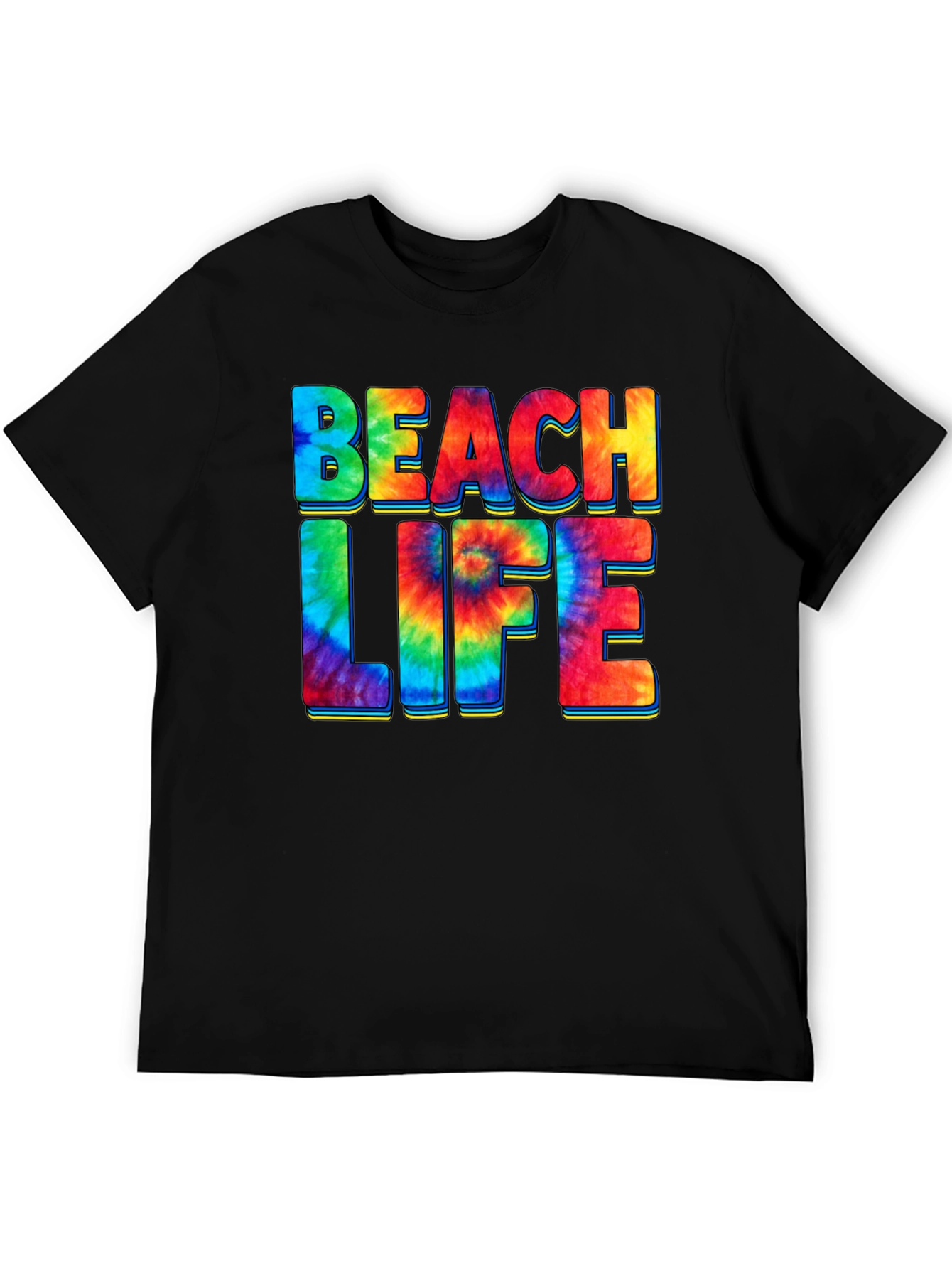 Beach Life Tie Dye Graphic T-Shirt
