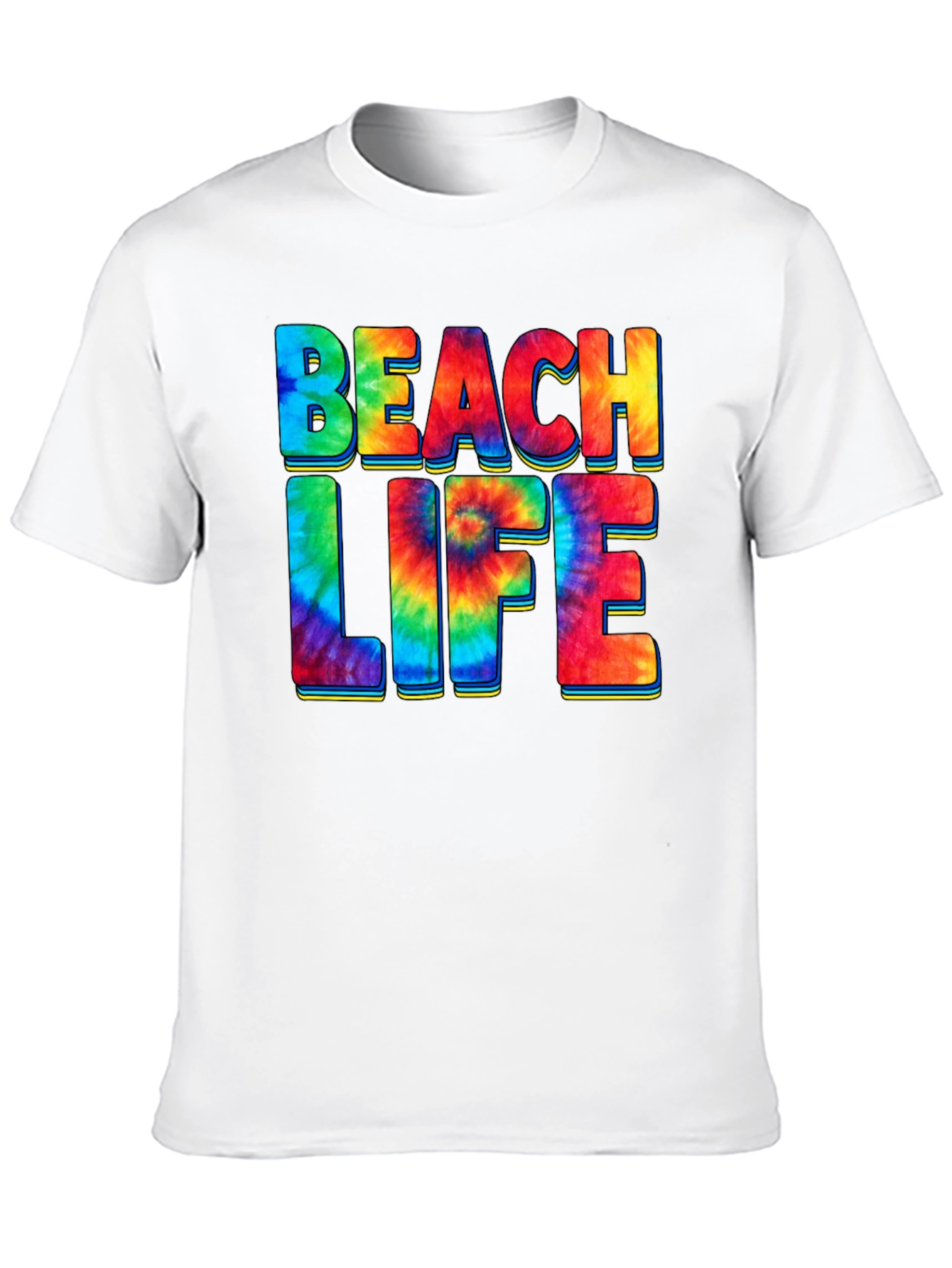 Beach Life Tie Dye Graphic T-Shirt
