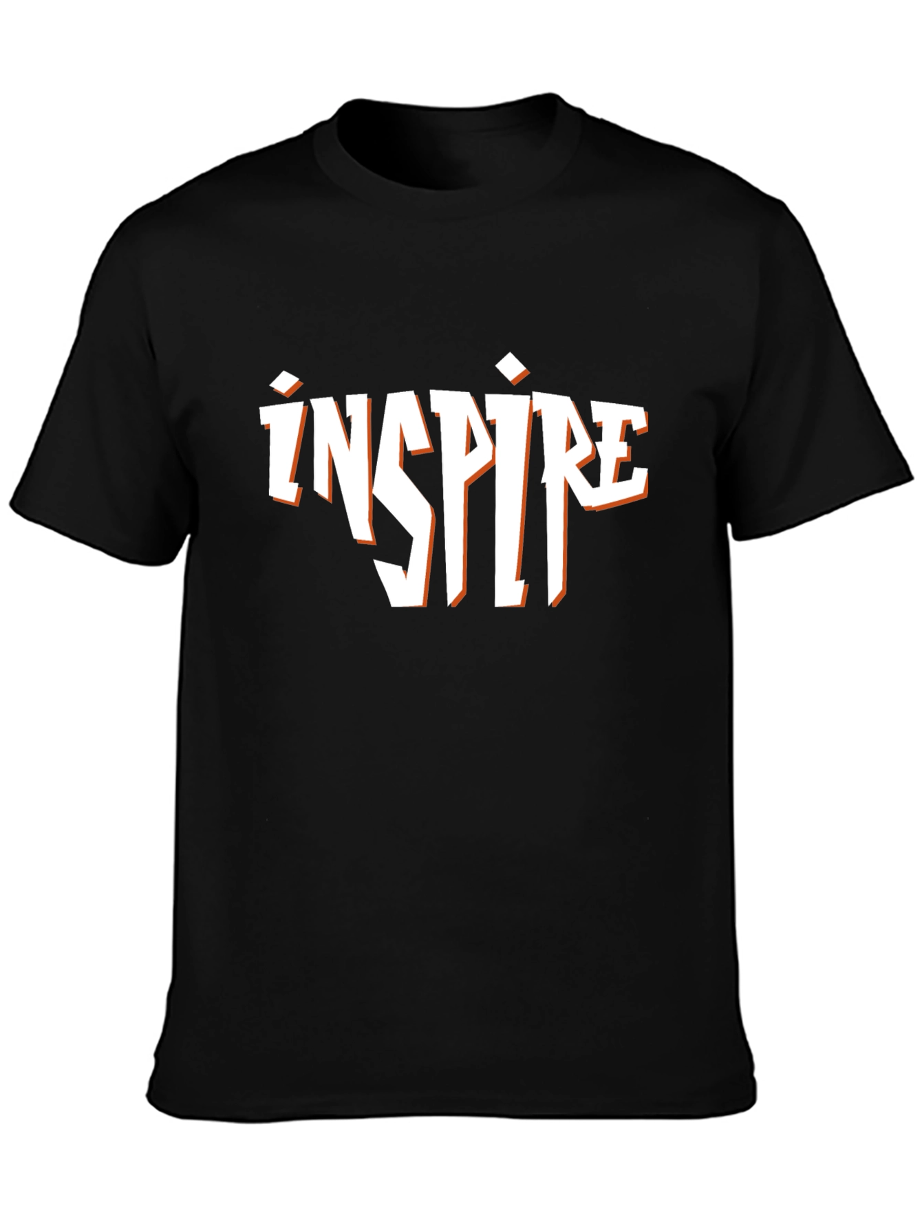 Inspire Black Graphic T-Shirt