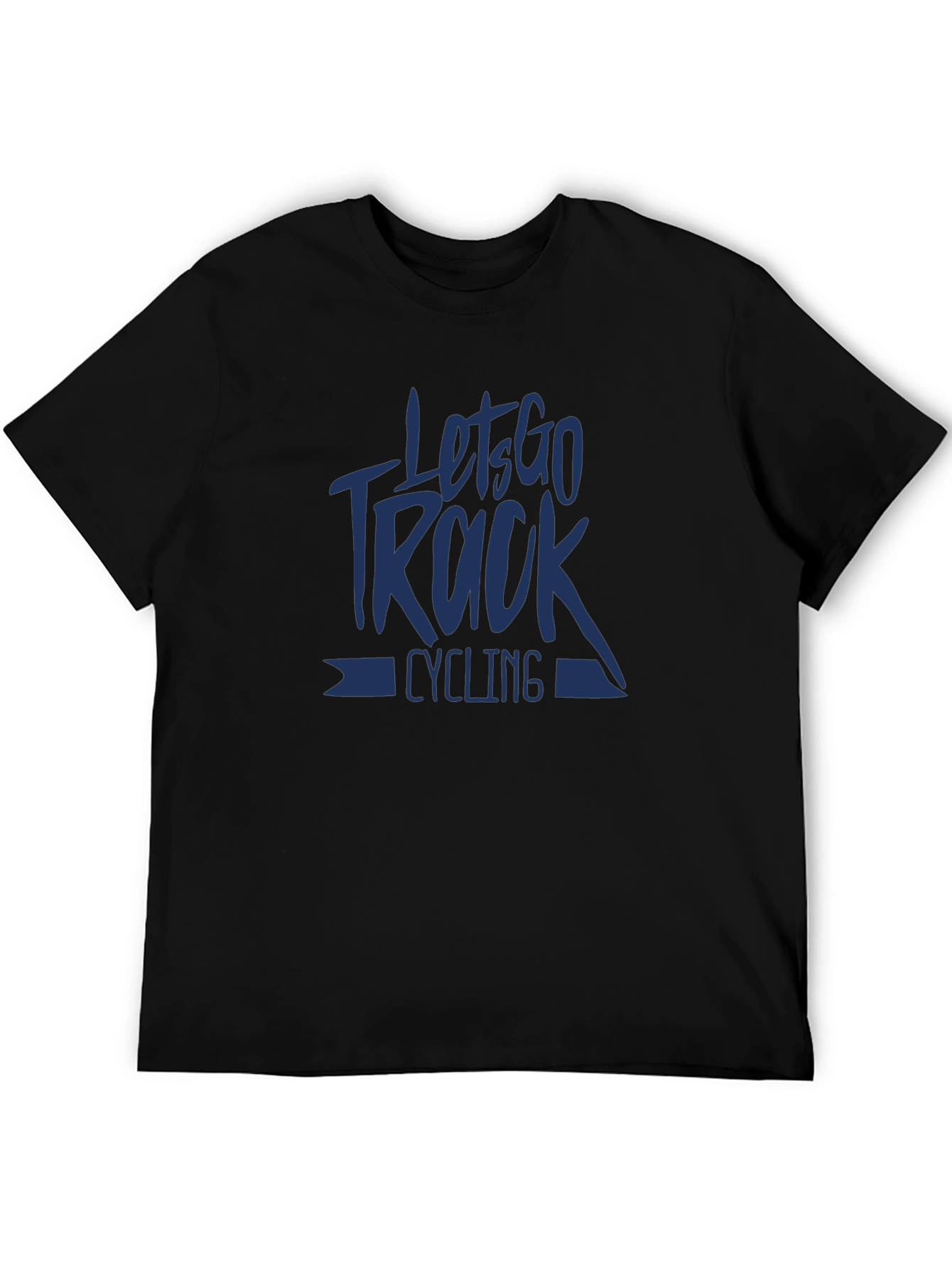 Lets Go Track Cycling Graphic Tee - Black