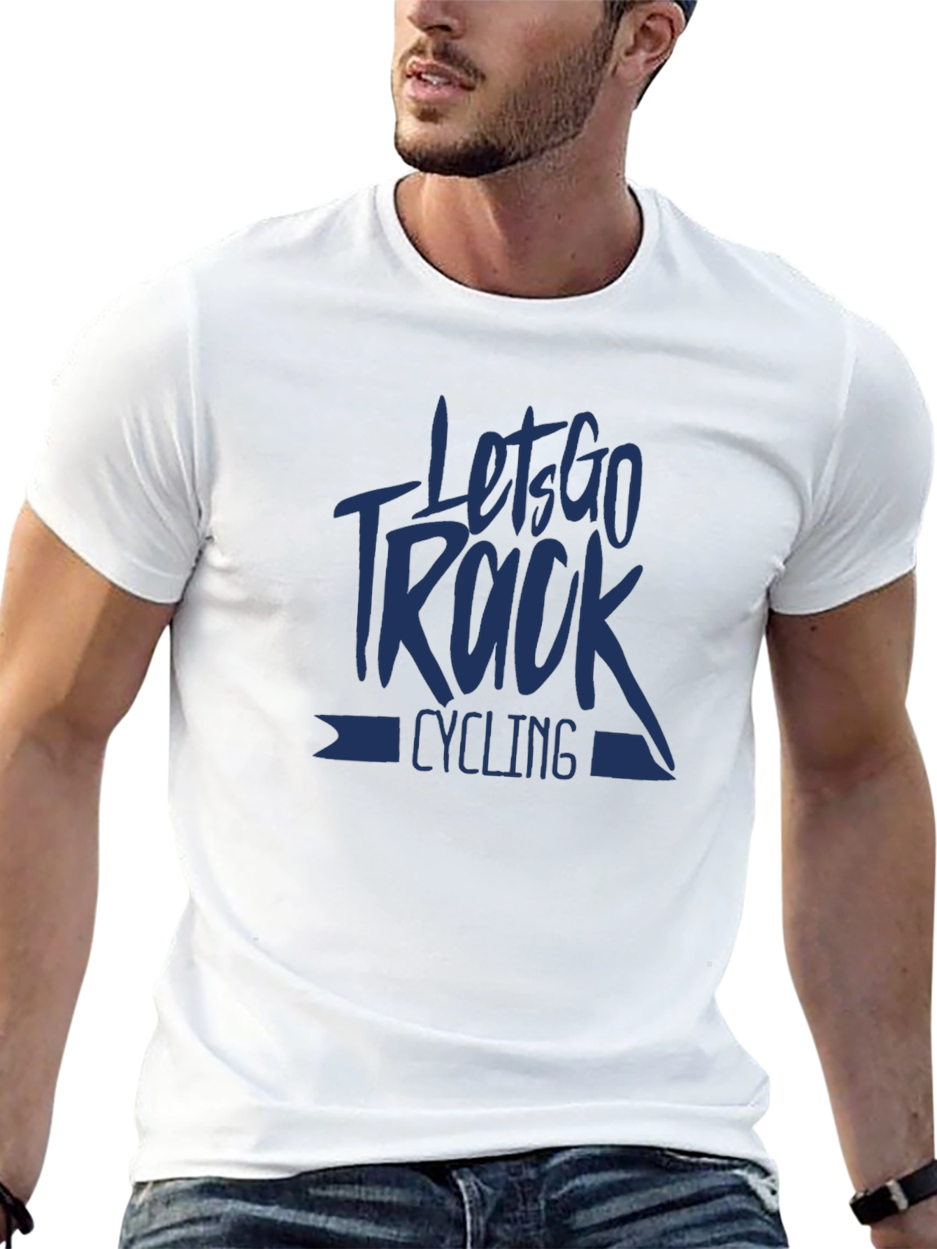 Lets Go Track Cycling Graphic Tee - Black