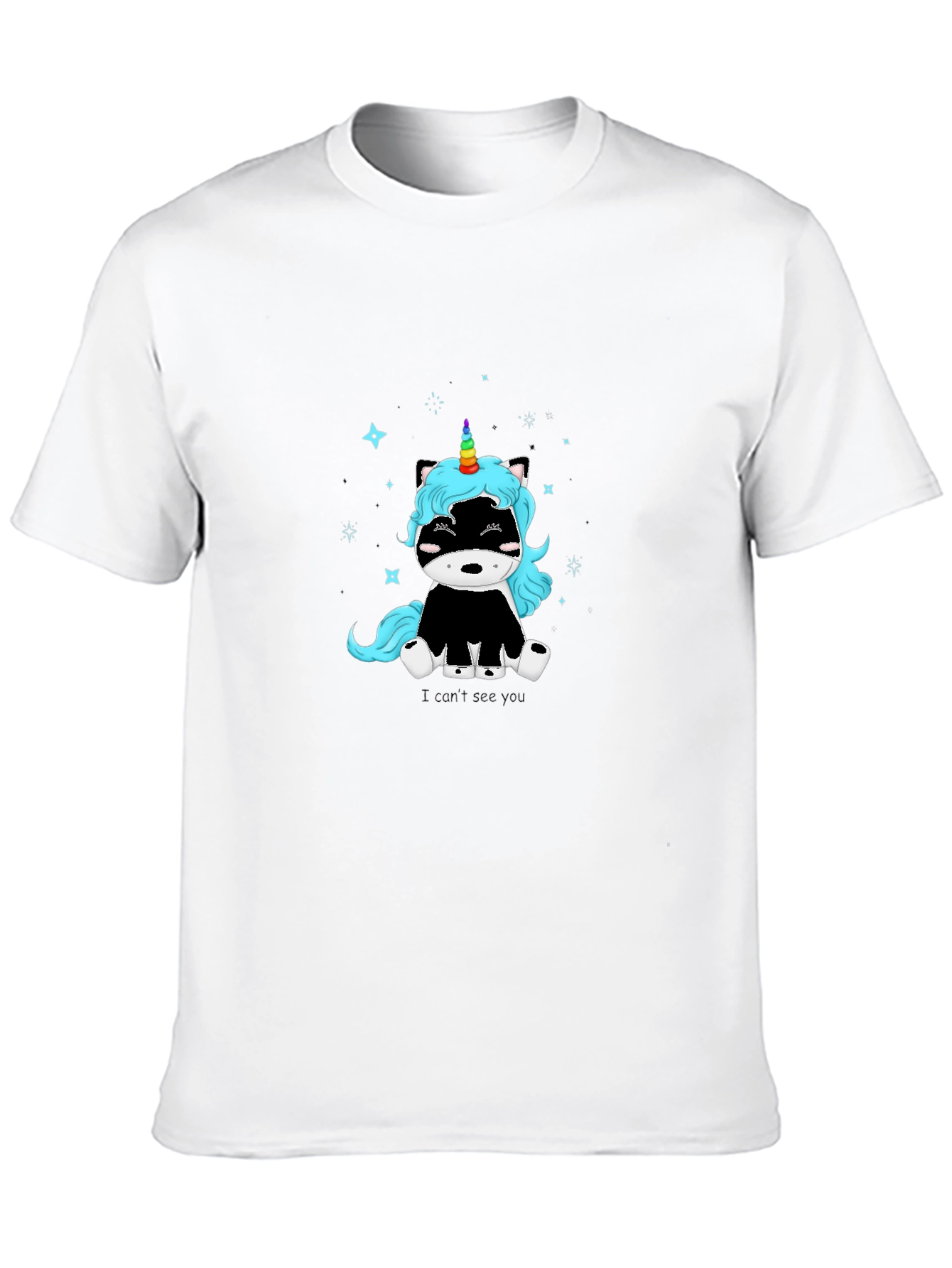 Unicorn Skunk Graphic T-Shirt - Black
