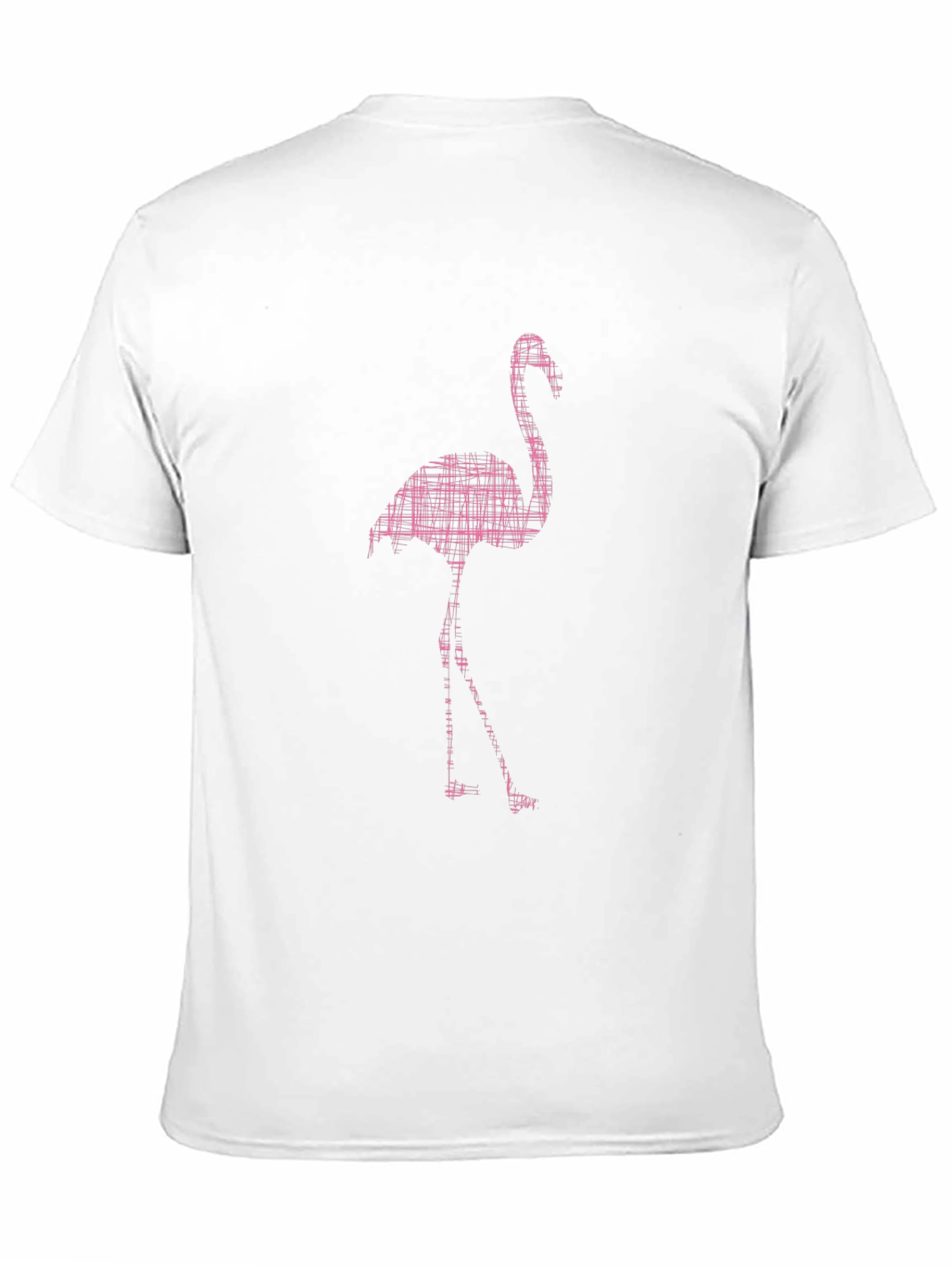Mens Black Flamingo Graphic Tee Shirt