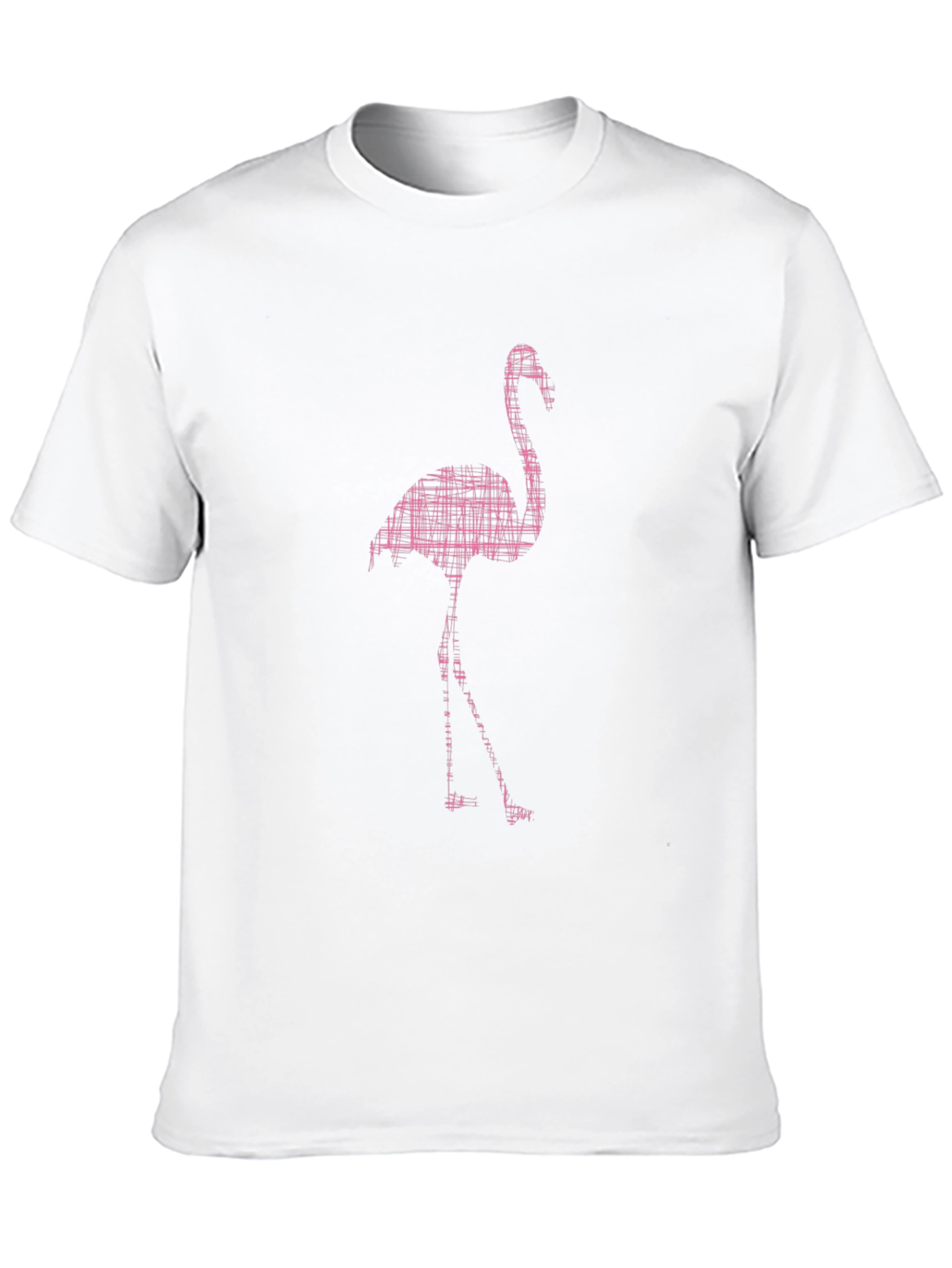Mens Black Flamingo Graphic Tee Shirt
