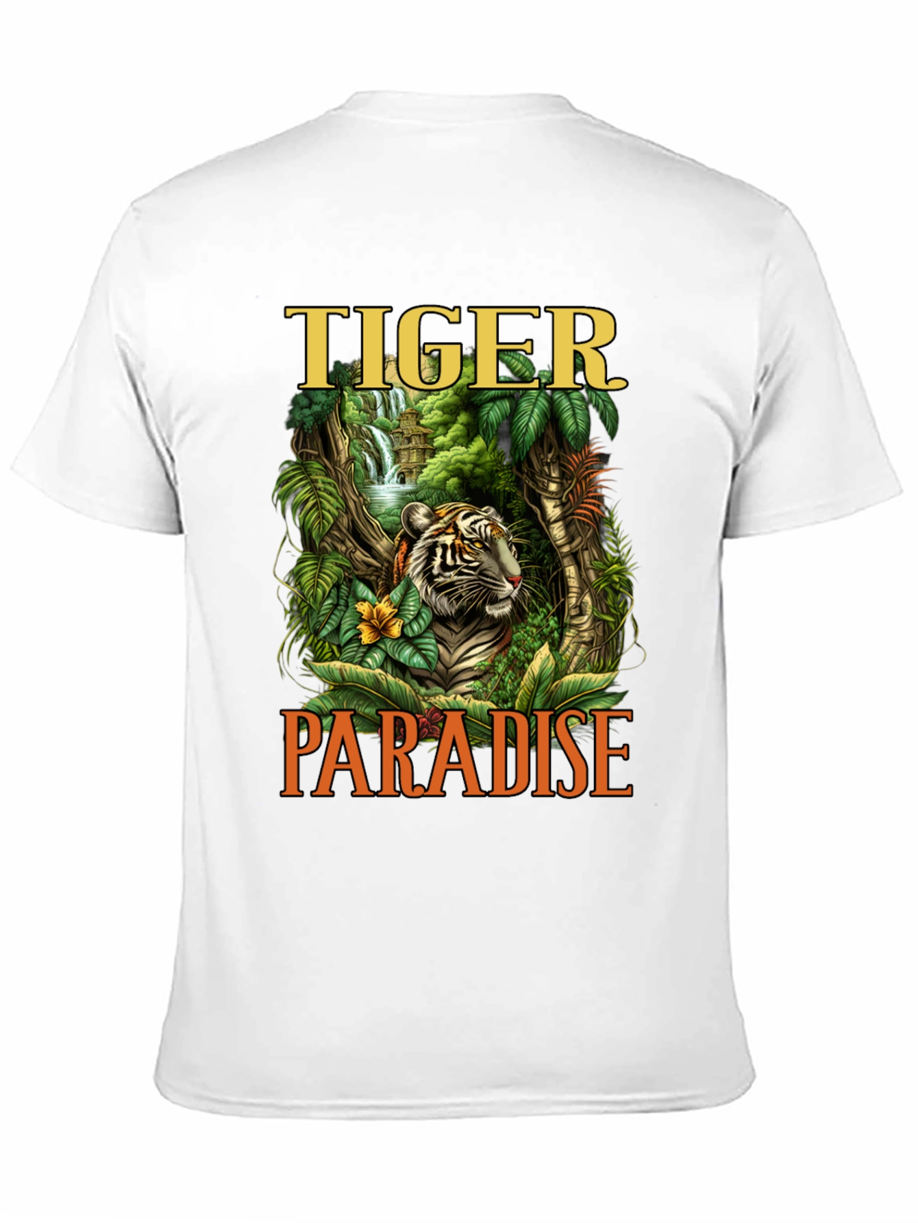 Tiger Paradise Graphic Print Mens T-Shirt
