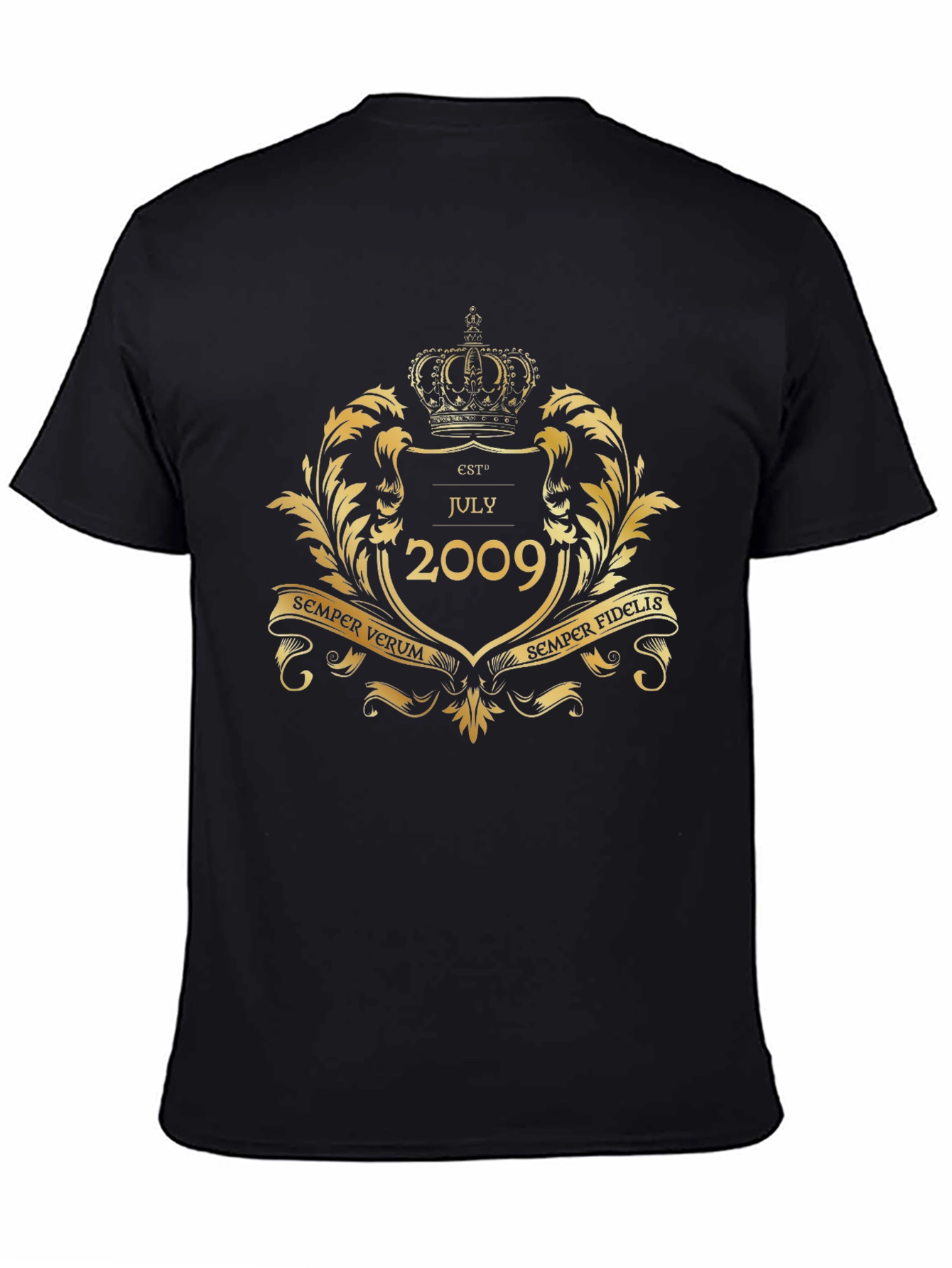 Est July 2009 Black T-Shirt