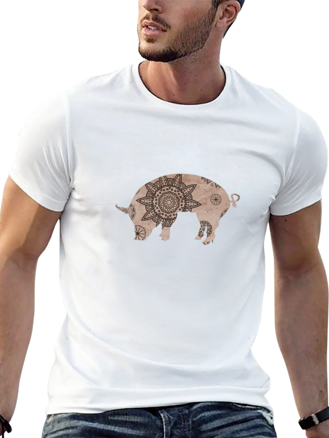 Pig Mandala Graphic Tee - Unique Style