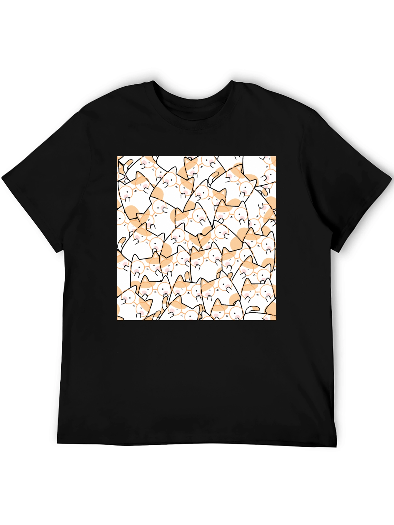 Cat Lovers T-Shirt - Cute Feline Pattern Tee