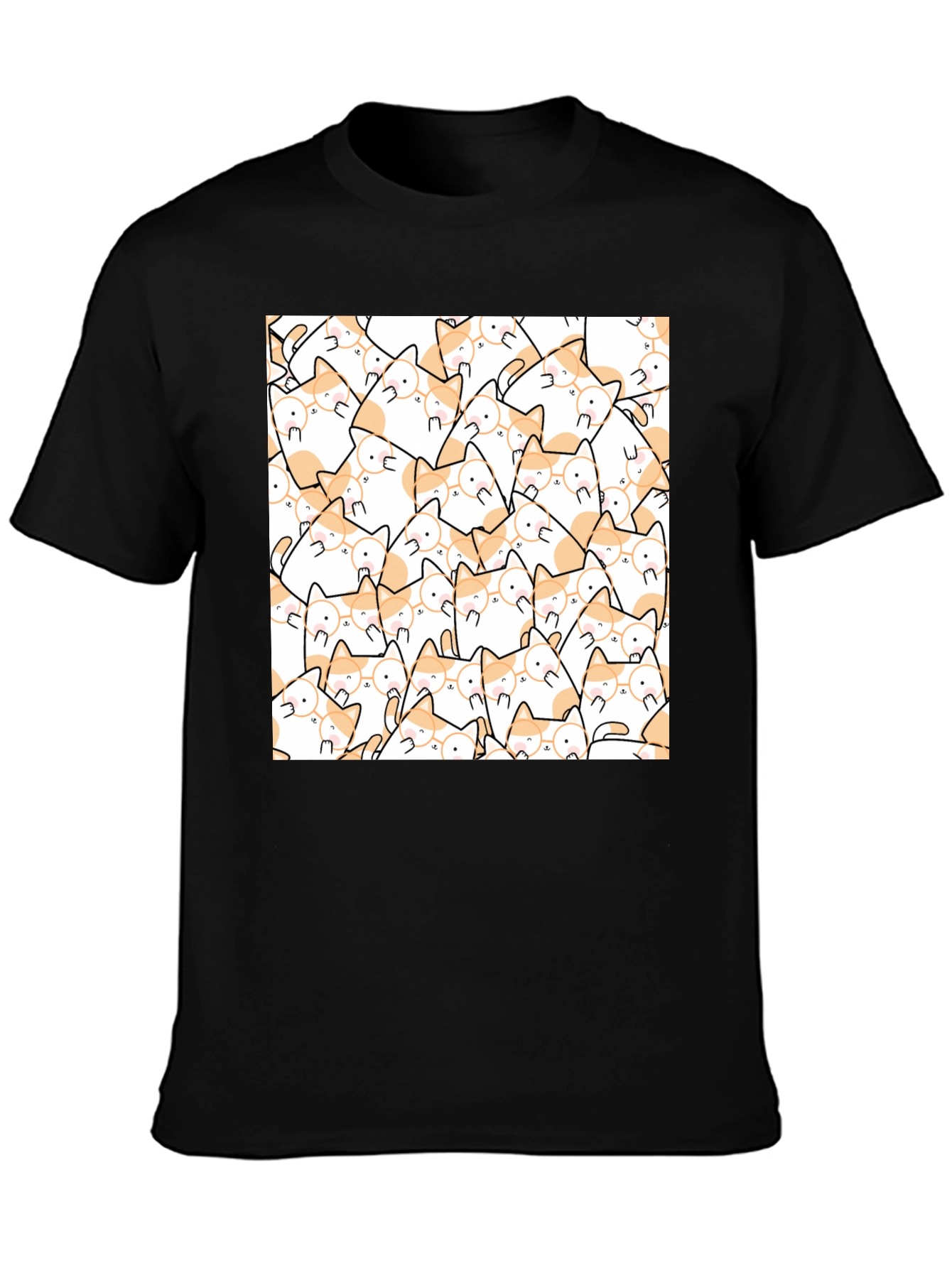 Cat Lovers T-Shirt - Cute Feline Pattern Tee