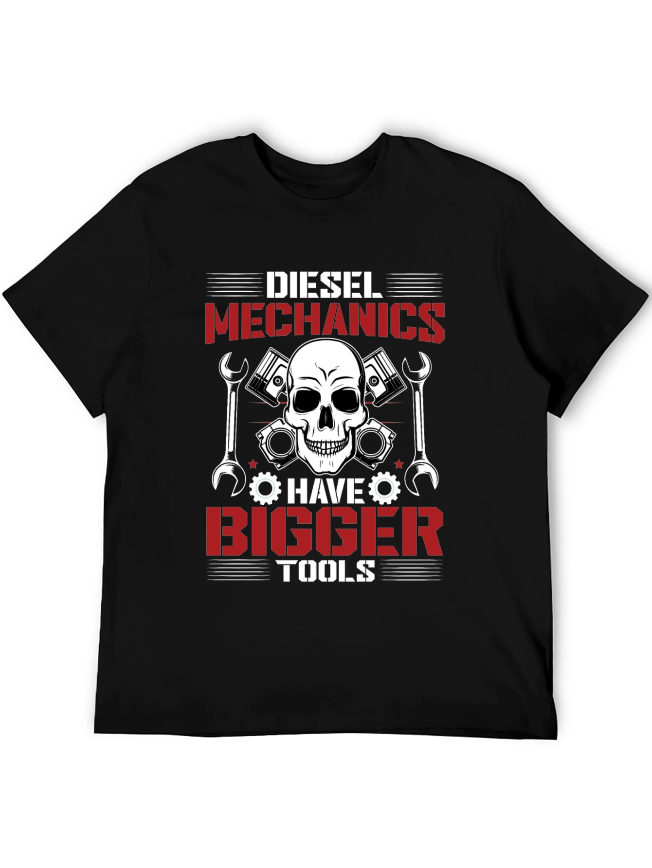 Diesel Mechanics Bigger Tools Black T-Shirt