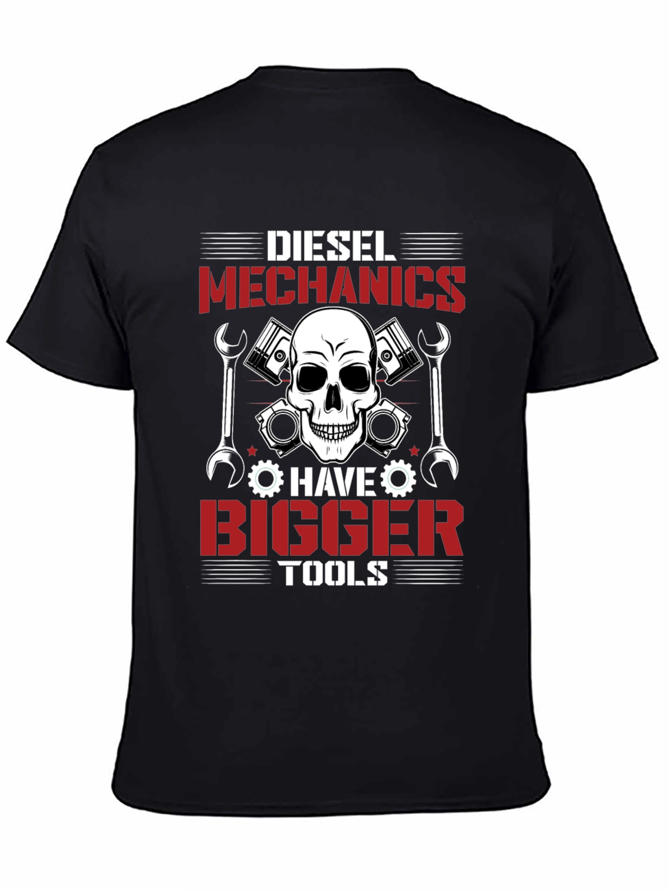 Diesel Mechanics Bigger Tools Black T-Shirt