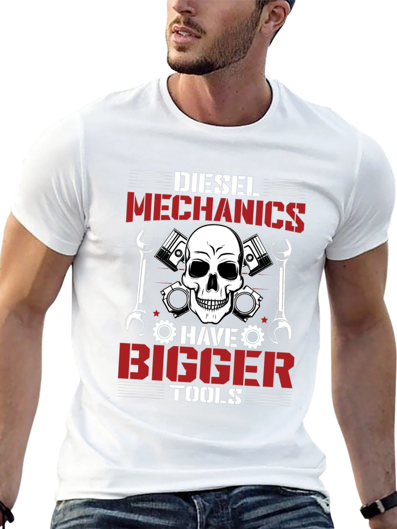 Diesel Mechanics Bigger Tools Black T-Shirt