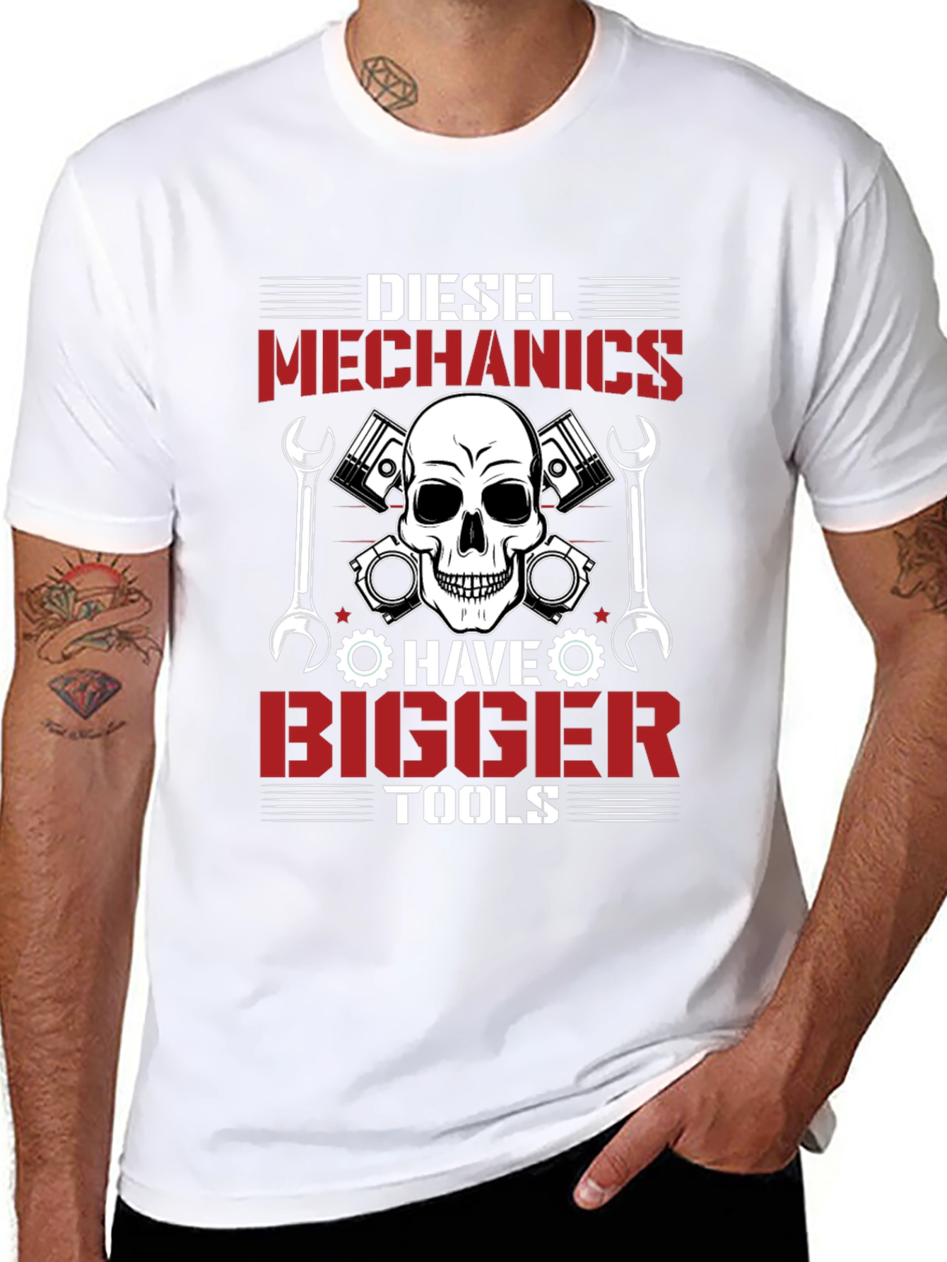 Diesel Mechanics Bigger Tools Black T-Shirt