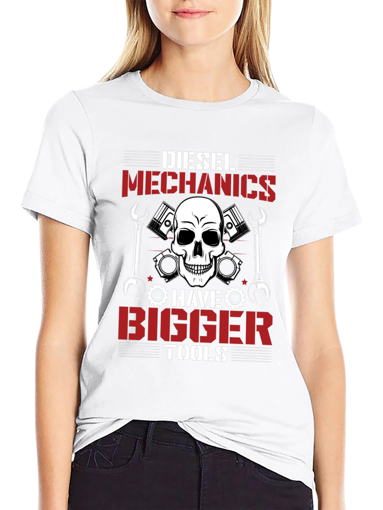 Diesel Mechanics Bigger Tools Black T-Shirt
