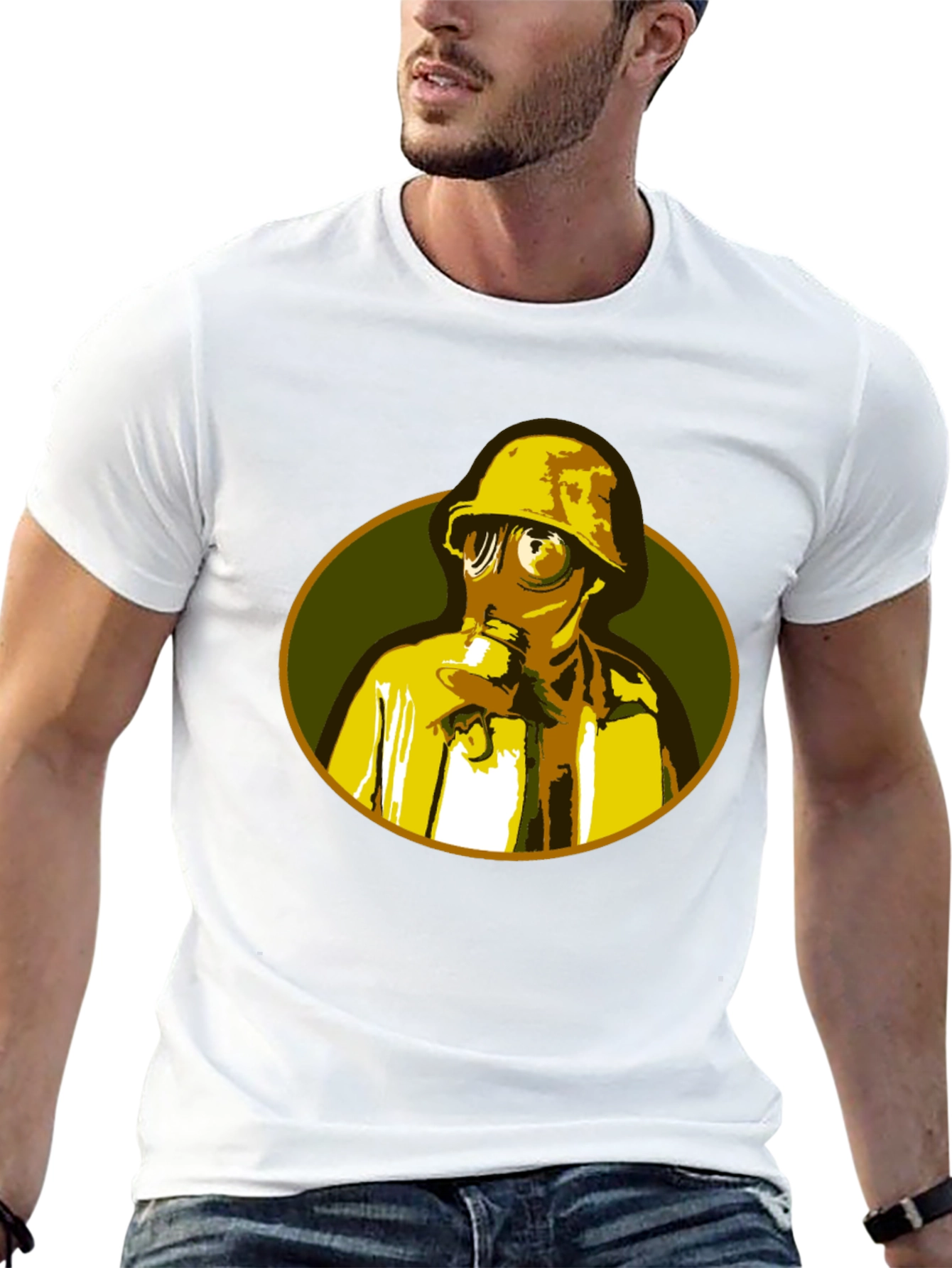 Gas Mask Graphic T-Shirt - Unique Retro Design
