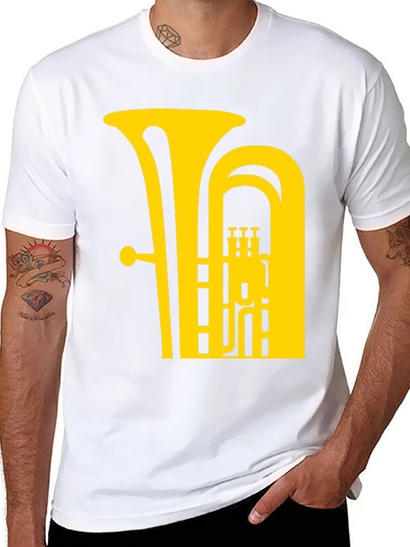 Tuba Graphic Tee - Music Lovers Black T-Shirt
