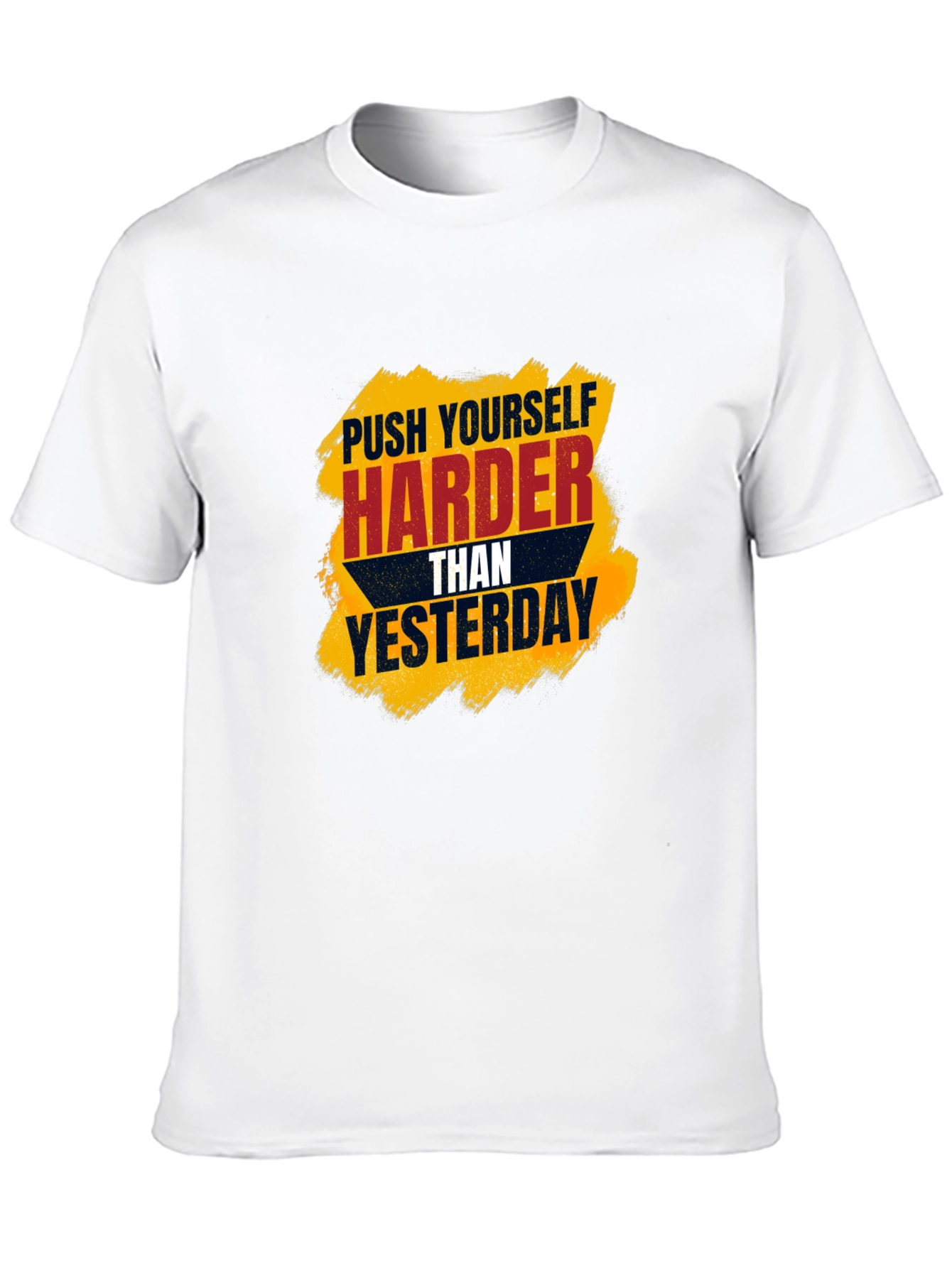 Motivational Black T-Shirt - Push Harder