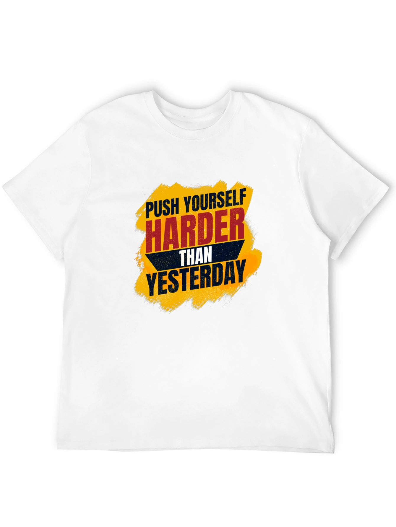 Motivational Black T-Shirt - Push Harder