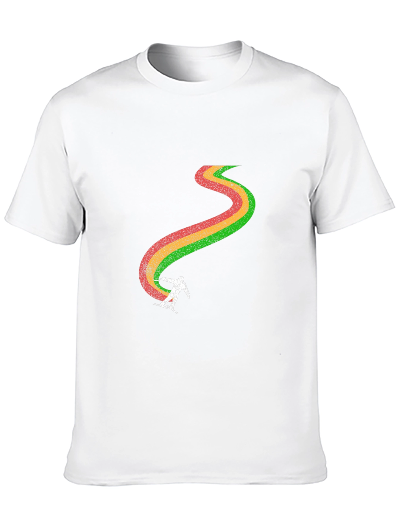 Retro Ski Trail T-Shirt - Black