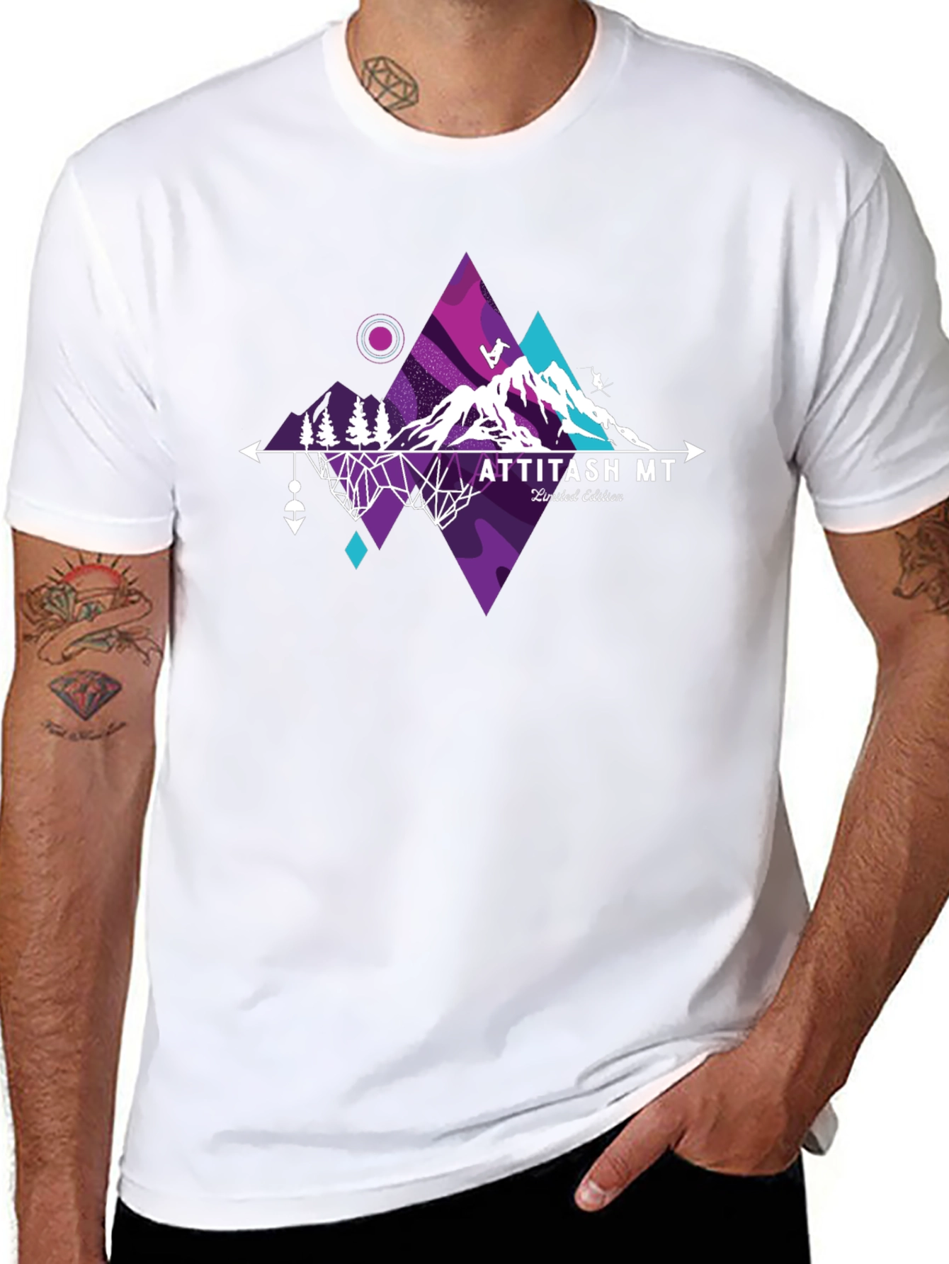 Attitash MT Geometric Mountain Graphic Tee