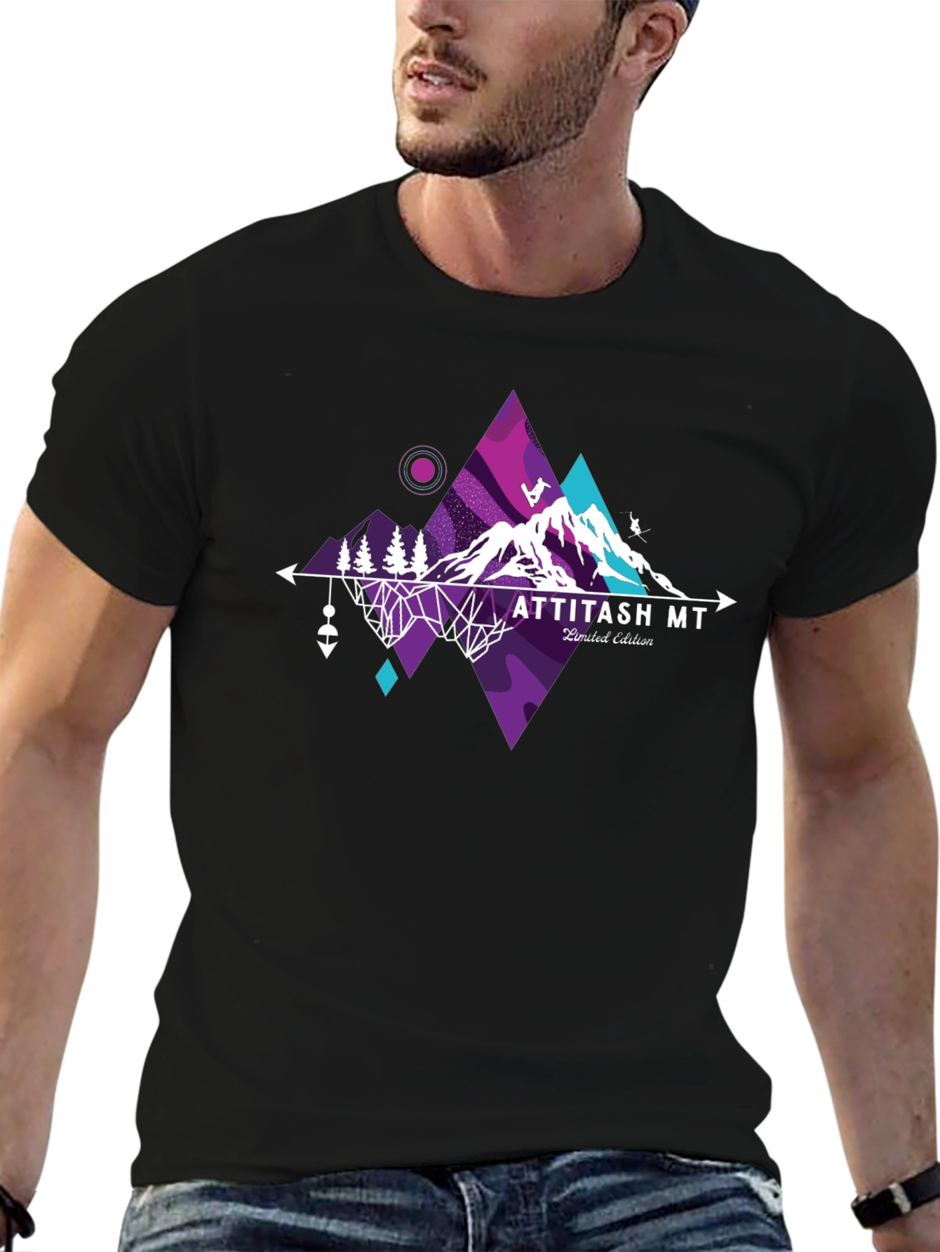 Attitash MT Geometric Mountain Graphic Tee