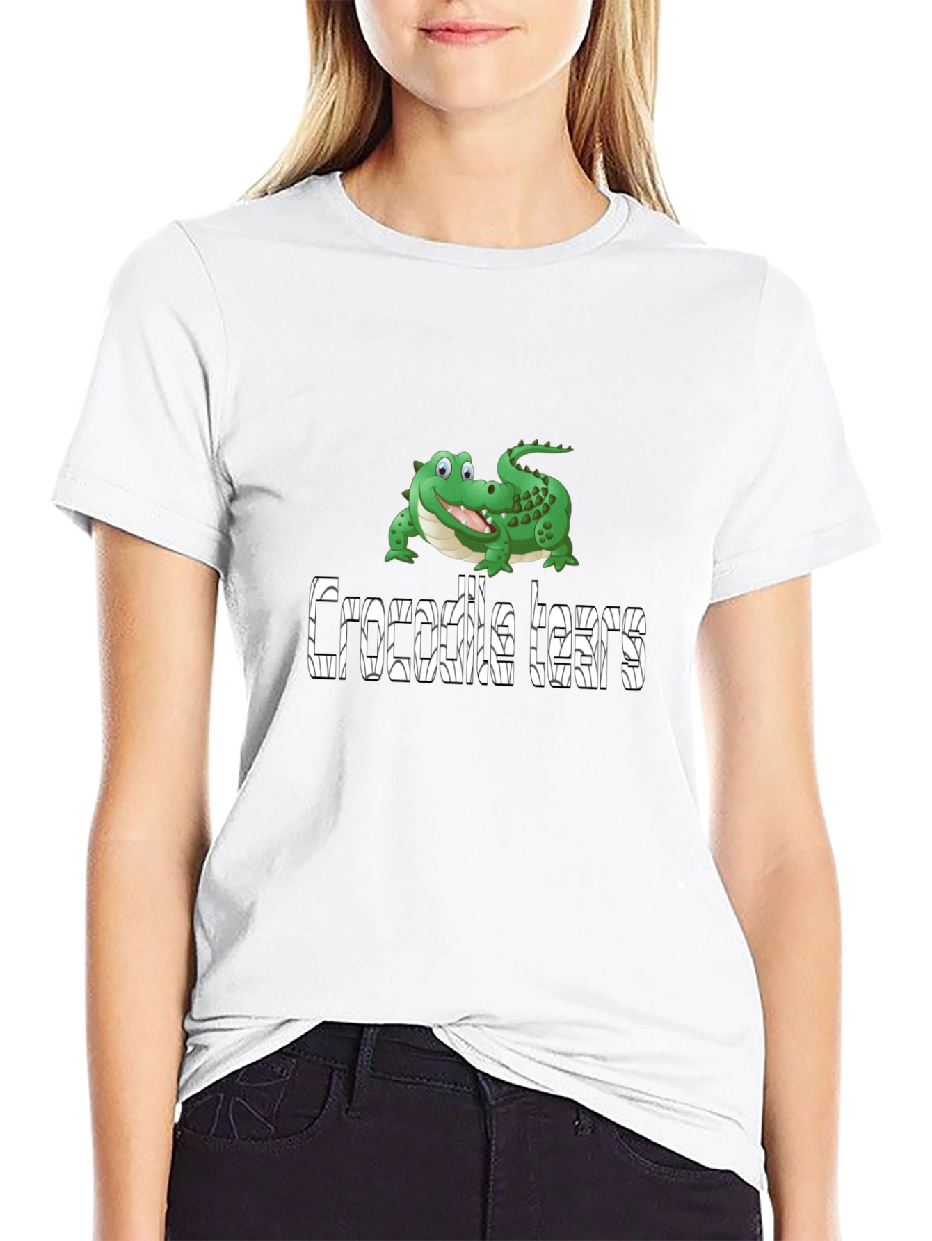 Crocodile Tears Graphic Tee - Funny Animal Humor