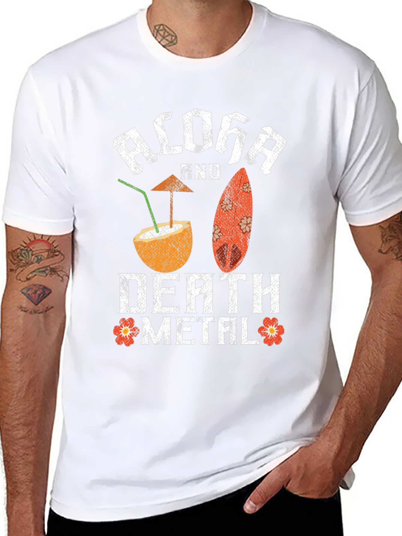 Aloha and Death Metal T-Shirt - Tropical Goth