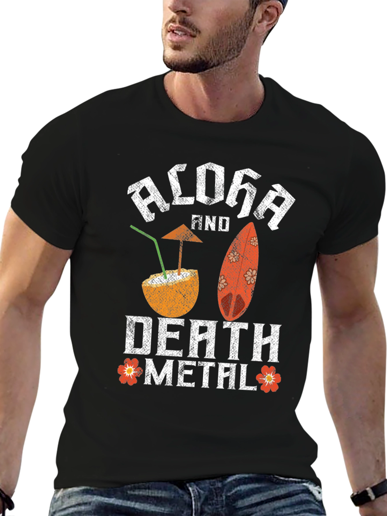 Aloha and Death Metal T-Shirt - Tropical Goth