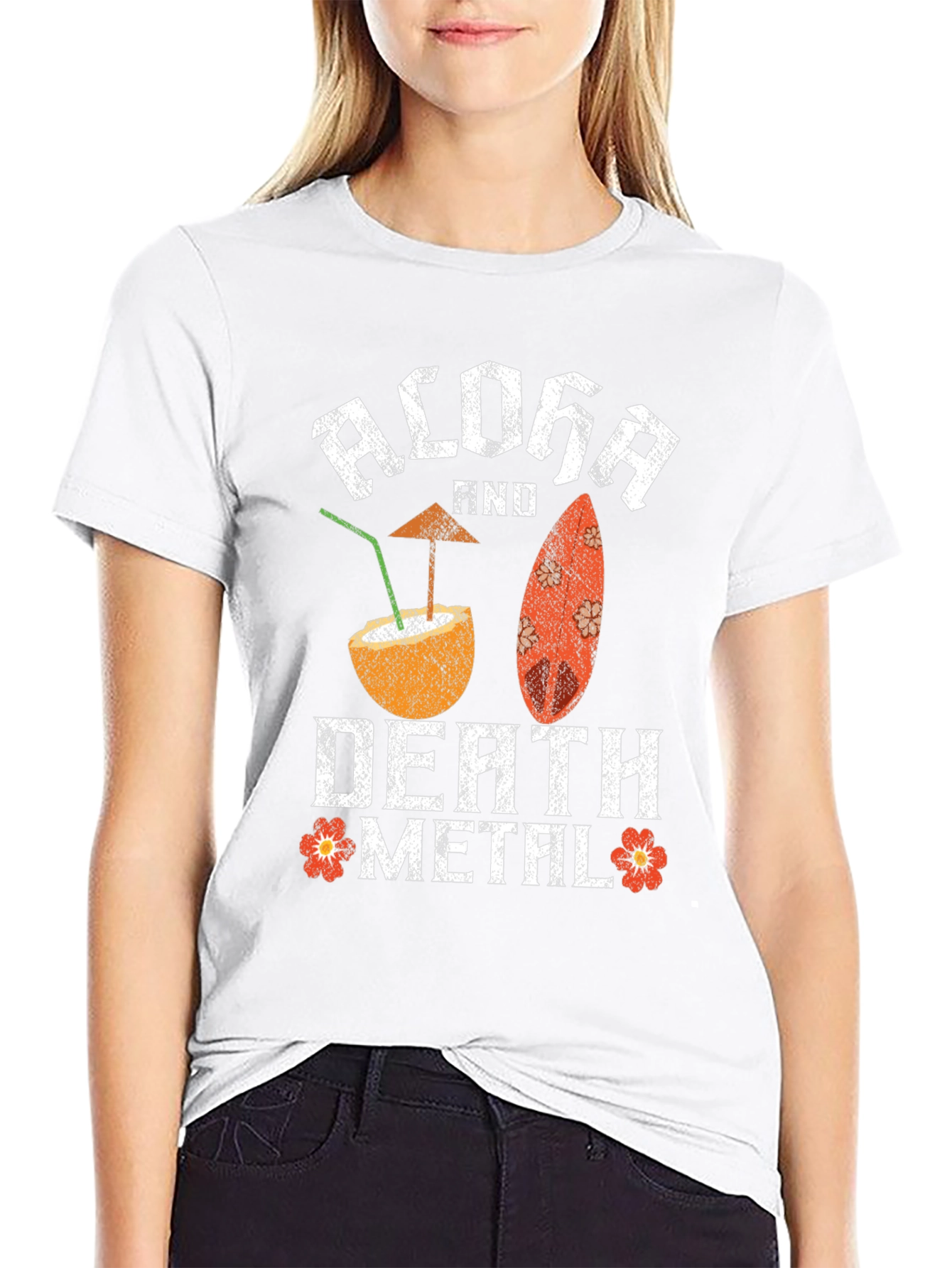 Aloha and Death Metal T-Shirt - Tropical Goth
