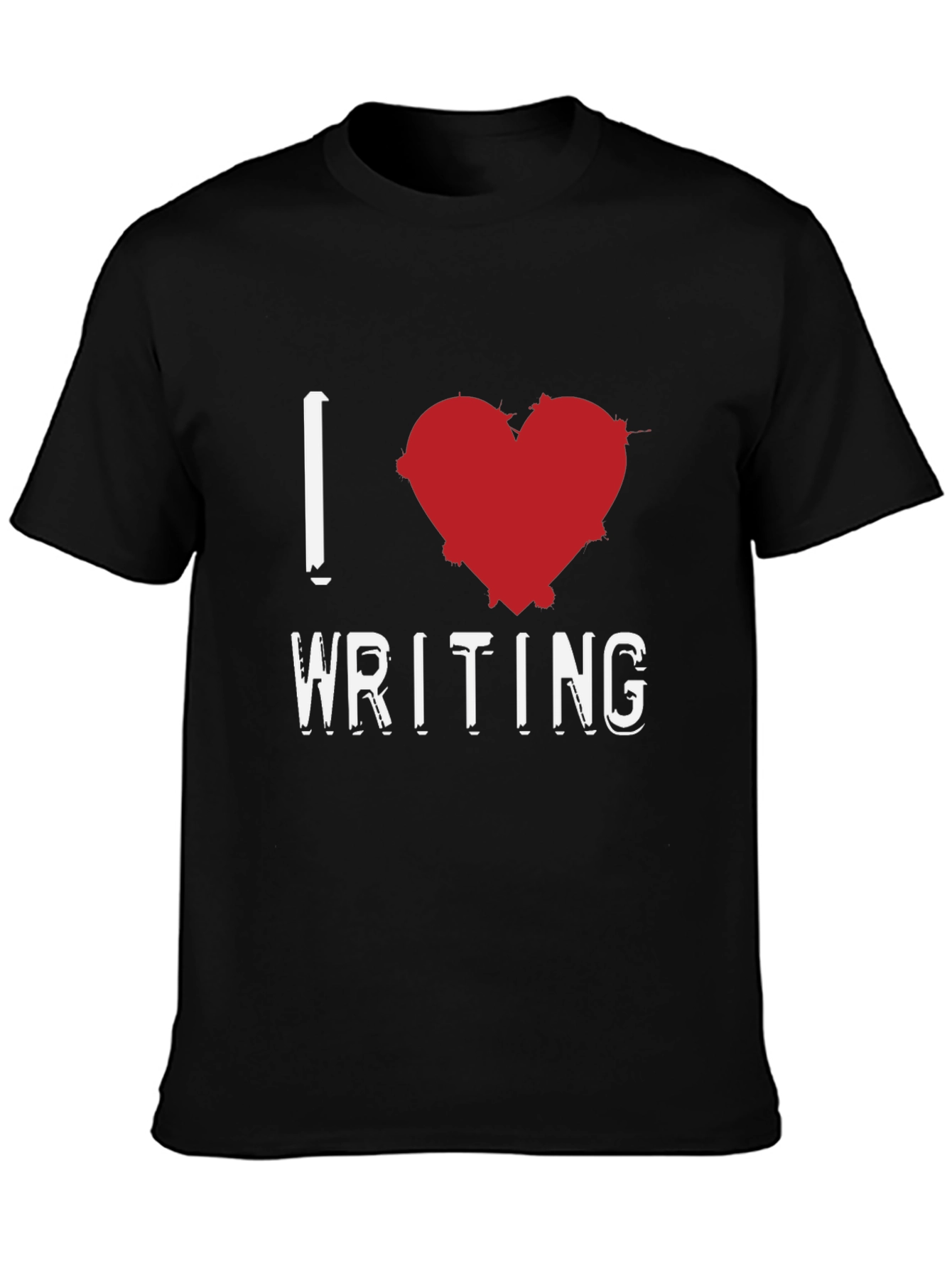 I Love Writing Graphic T-Shirt - Black