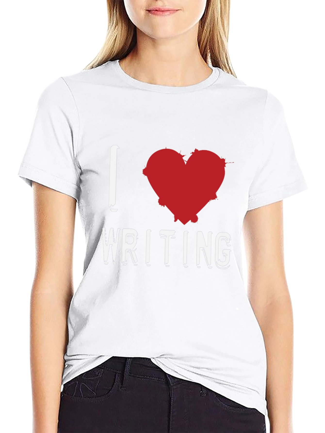 I Love Writing Graphic T-Shirt - Black
