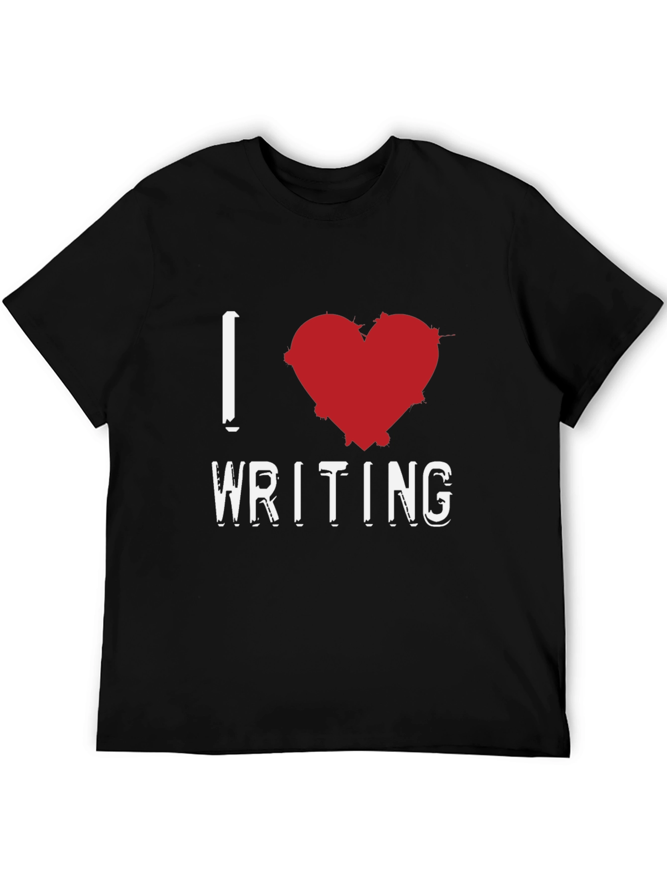 I Love Writing Graphic T-Shirt - Black