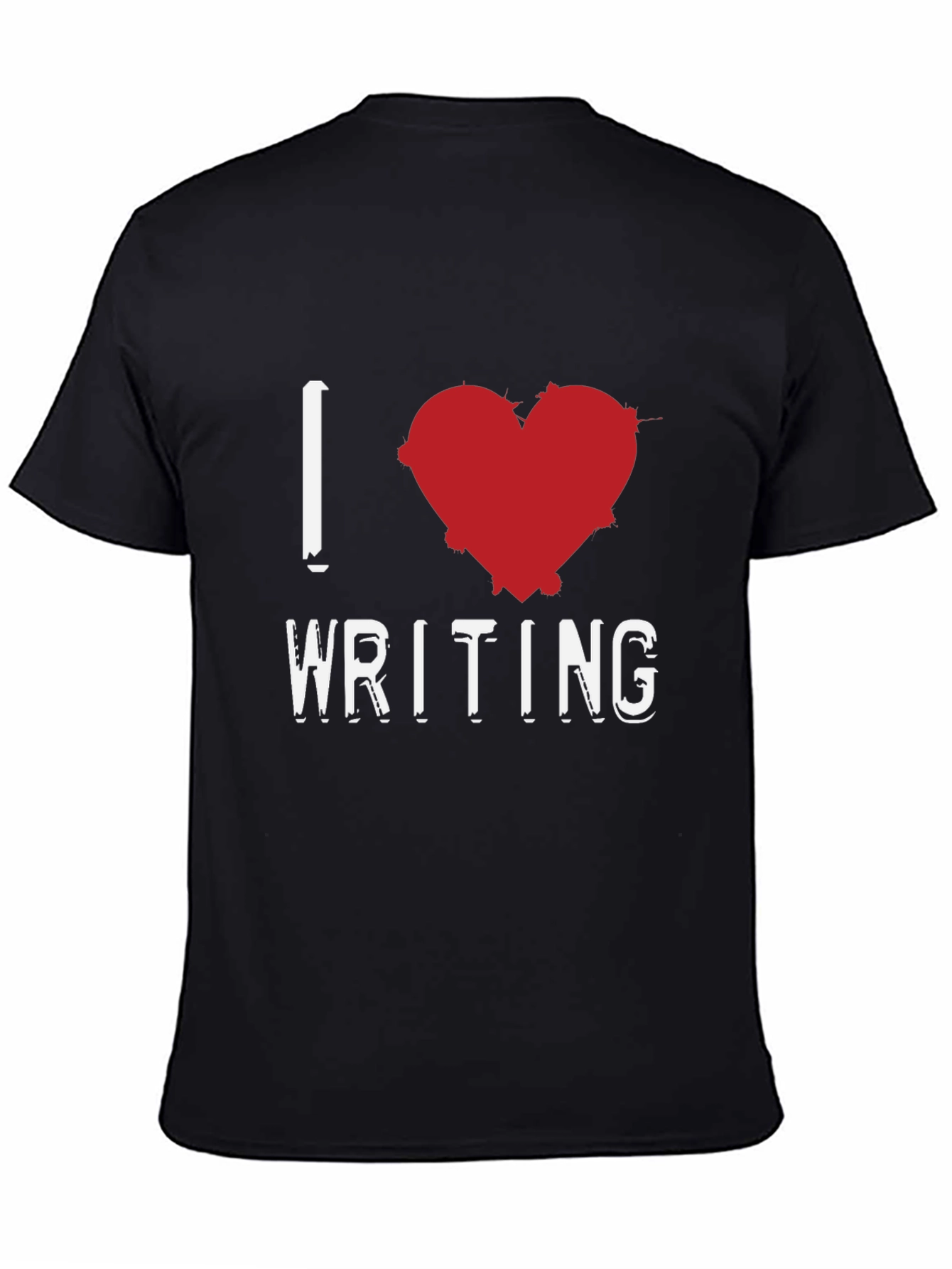 I Love Writing Graphic T-Shirt - Black